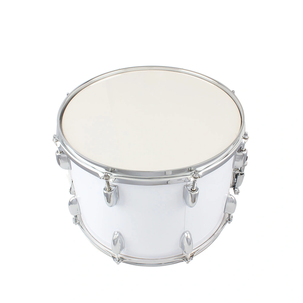 14x10 Inch White Marching Drum with Key Strap & Included Drumsticks, Portable Band Snare Drum Kit view 12