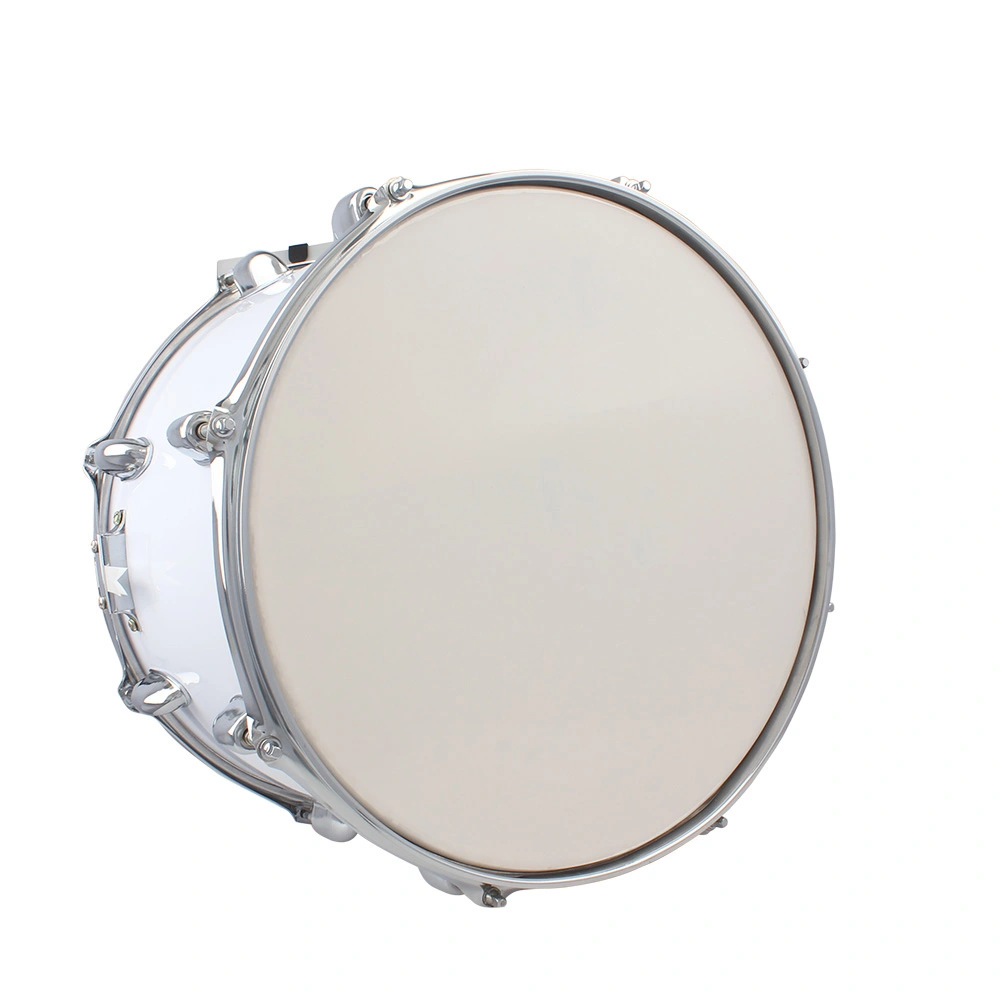 14x10 Inch White Marching Drum with Key Strap & Included Drumsticks, Portable Band Snare Drum Kit view 13