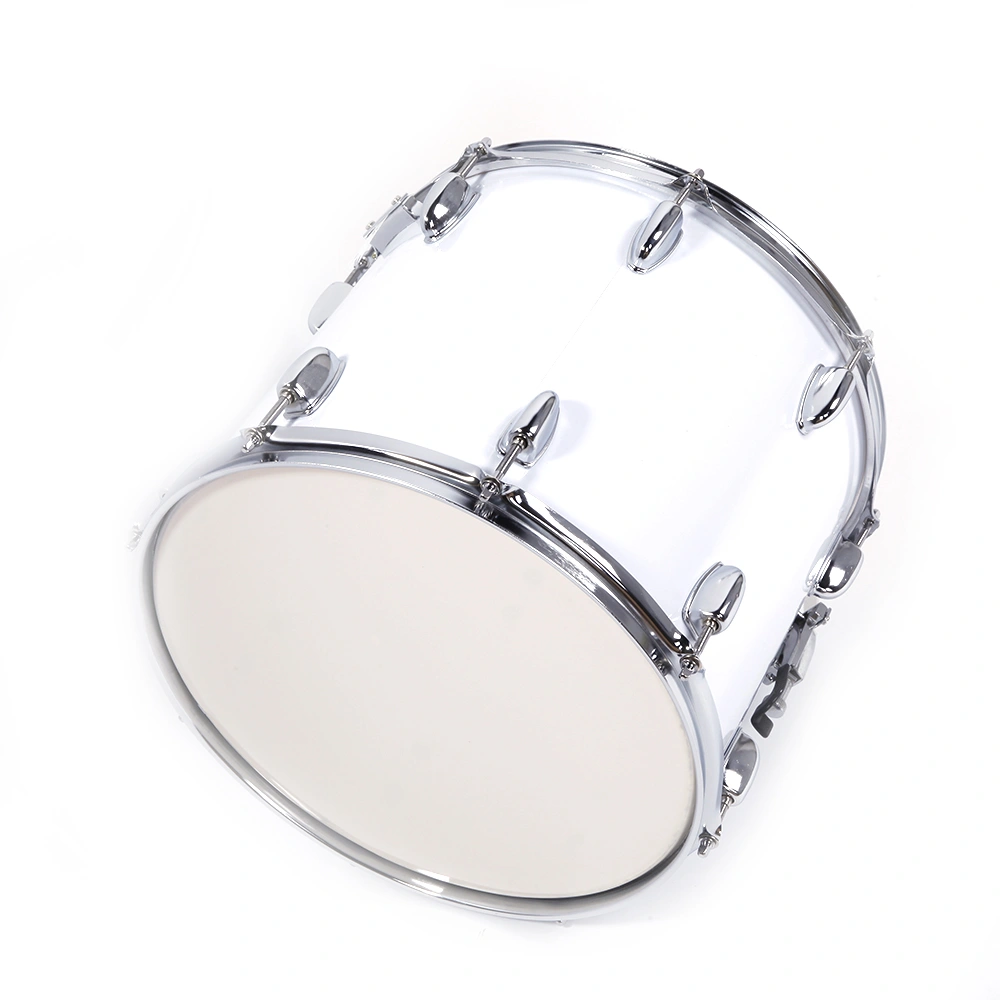 14x10 Inch White Marching Drum with Key Strap & Included Drumsticks, Portable Band Snare Drum Kit view 20