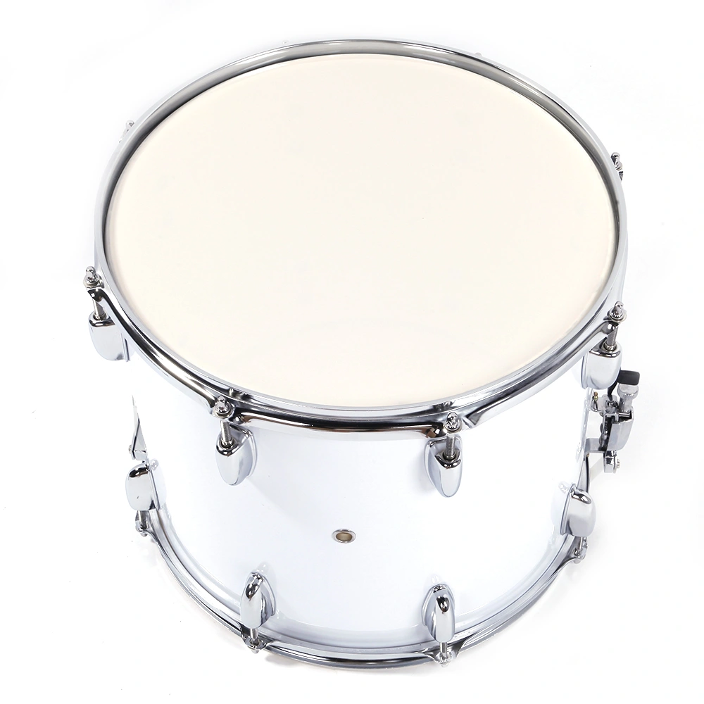 14x10 Inch White Marching Drum with Key Strap & Included Drumsticks, Portable Band Snare Drum Kit view 22