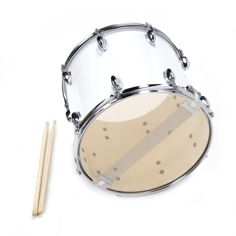 14x10 Inch White Marching Drum with Key Strap & Included Drumsticks, Portable Band Snare Drum Kit view 4