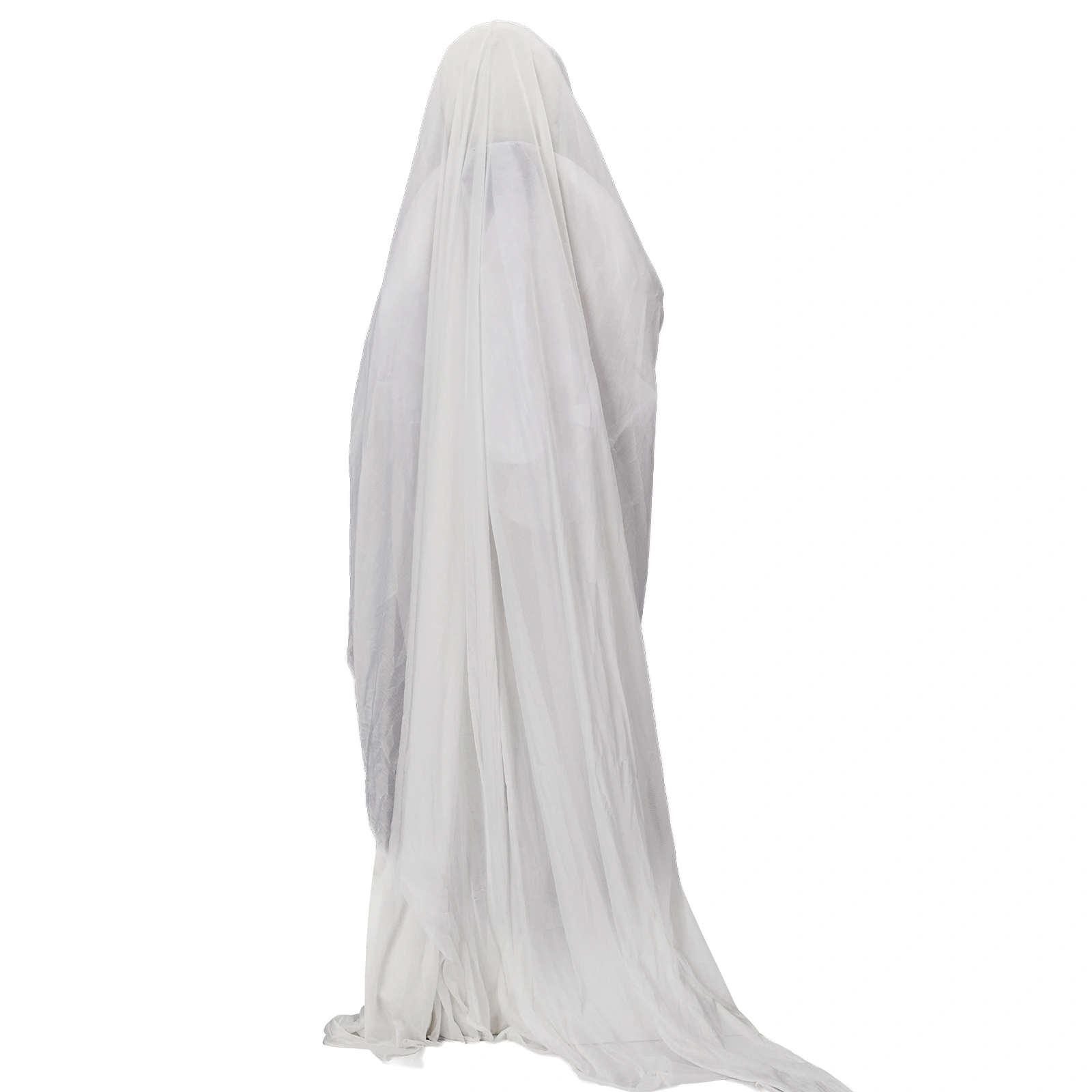 4.3ft Halloween Decorations Outdoor Life Size Animatronics Ghost with Trident, Sound-Actived Party Decor with Green Lights and Creepy Sound, Scary Haunted House Props for Garden Yard Lawn view 4