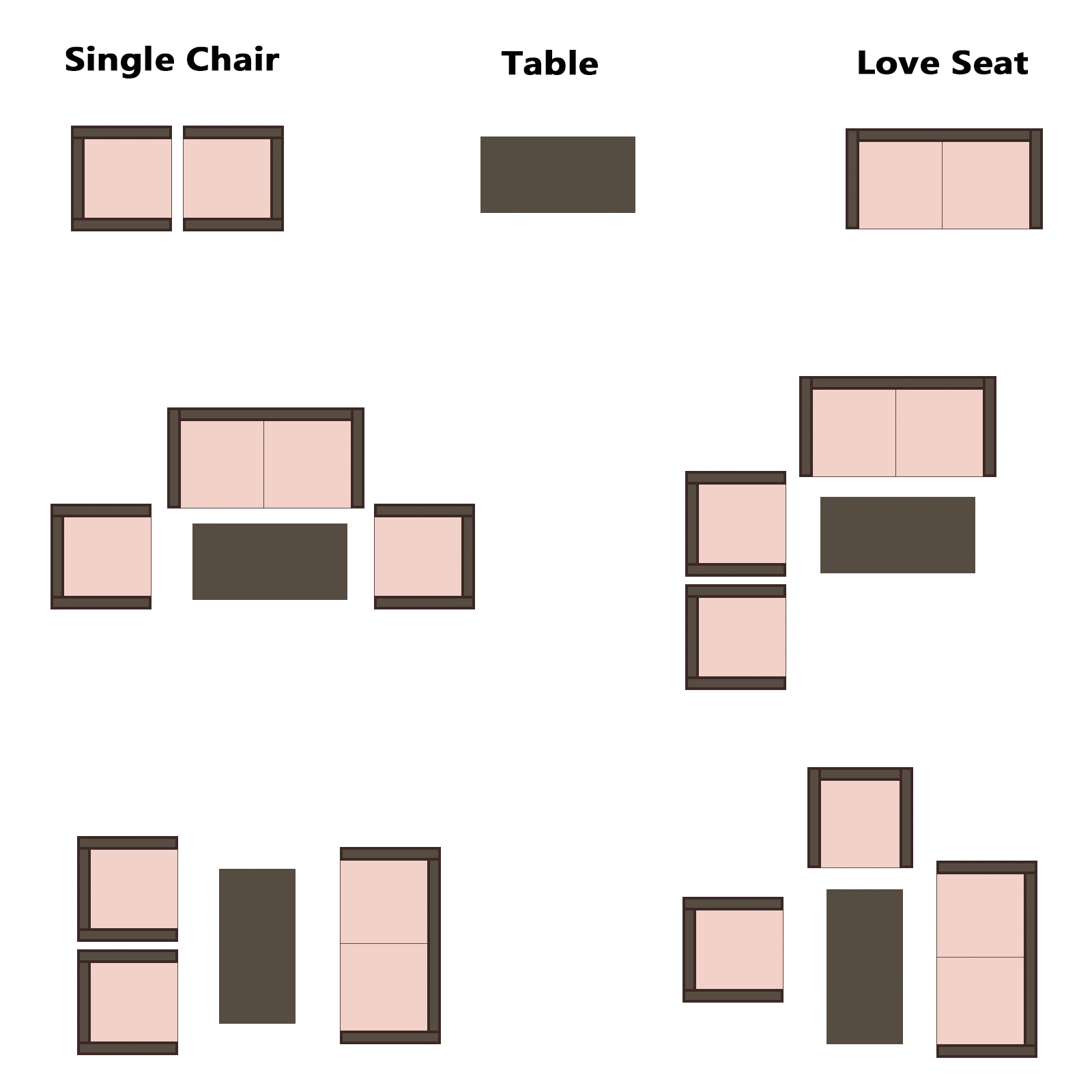 2pcs Arm Chairs 1pc Love Seat & Tempered Glass Coffee Table Rattan Sofa Set Black view 10