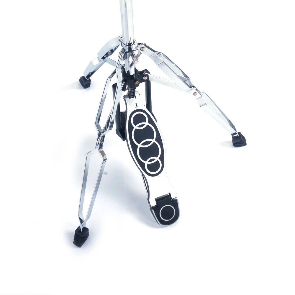 Professional Pedal Control Style Drum High Hat Cymbal Stand with Pedal Silver & Black view 2