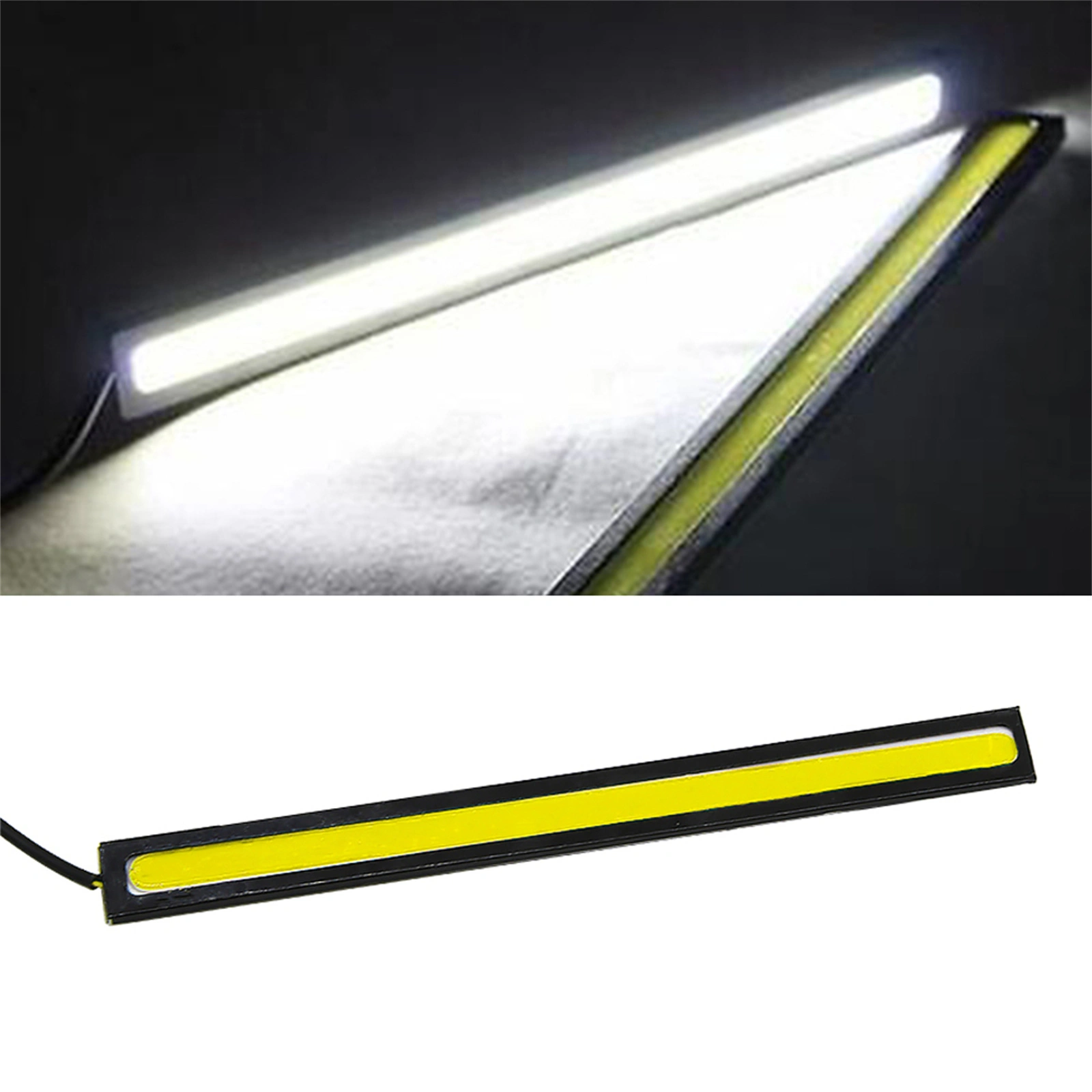 12V COB LED Daytime Running Lights DRL Fog Driving Strip Lamp White US Edition view 6