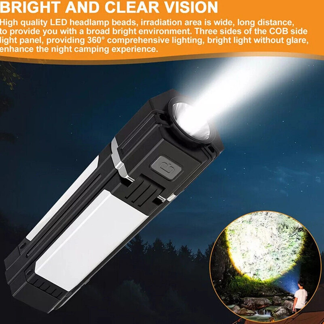Rechargeable Foldable LED Camping Lantern 5 Modes, Portable Light for Outdoor Hiking Camp view 5
