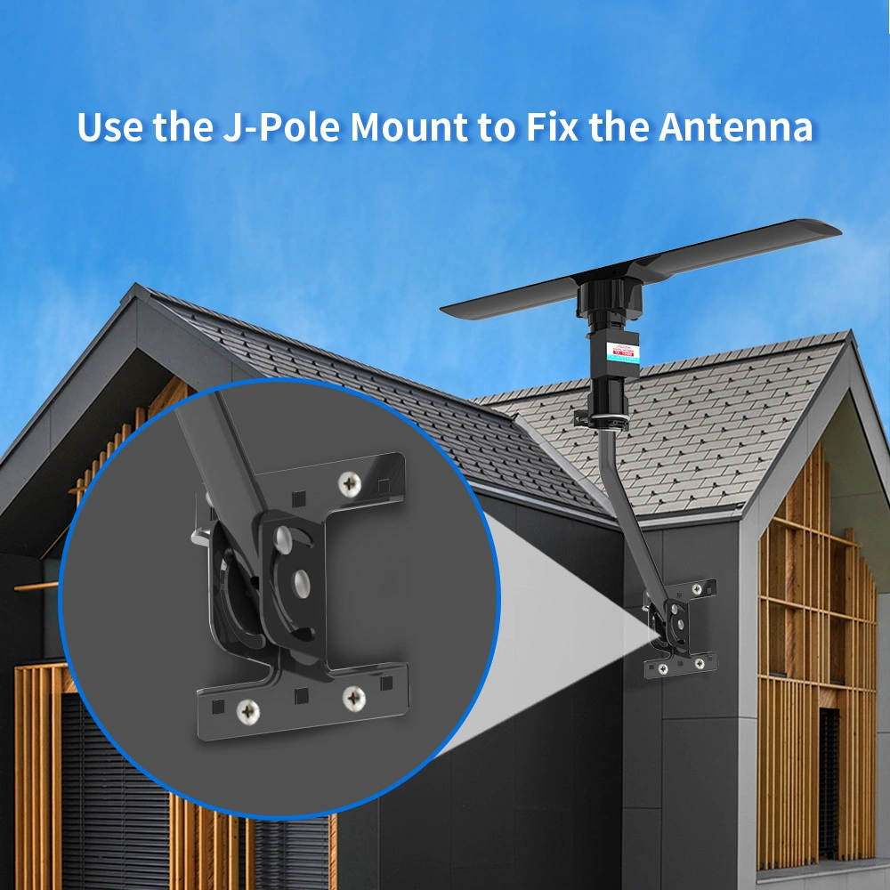 10000 110V 40-860MHz 20±3dB 350°Rotation UV Dual-band Outdoor Antenna Black view 12