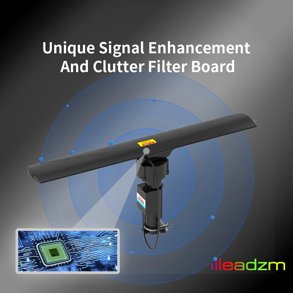 10000 110V 40-860MHz 20±3dB 350°Rotation UV Dual-band Outdoor Antenna Black view 3