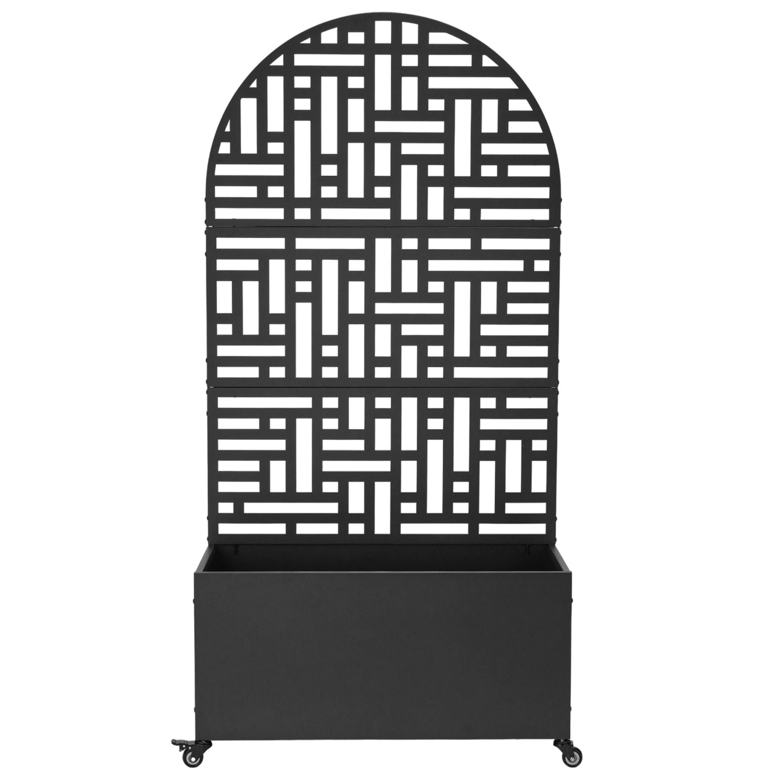 Metal Garden Bed with Trellis, 70 Inch Height Metal Planter Box with Trellis, Garden Box for Climbing Plants Vegetable, Metal Garden Bed with Drainage Holes view 2
