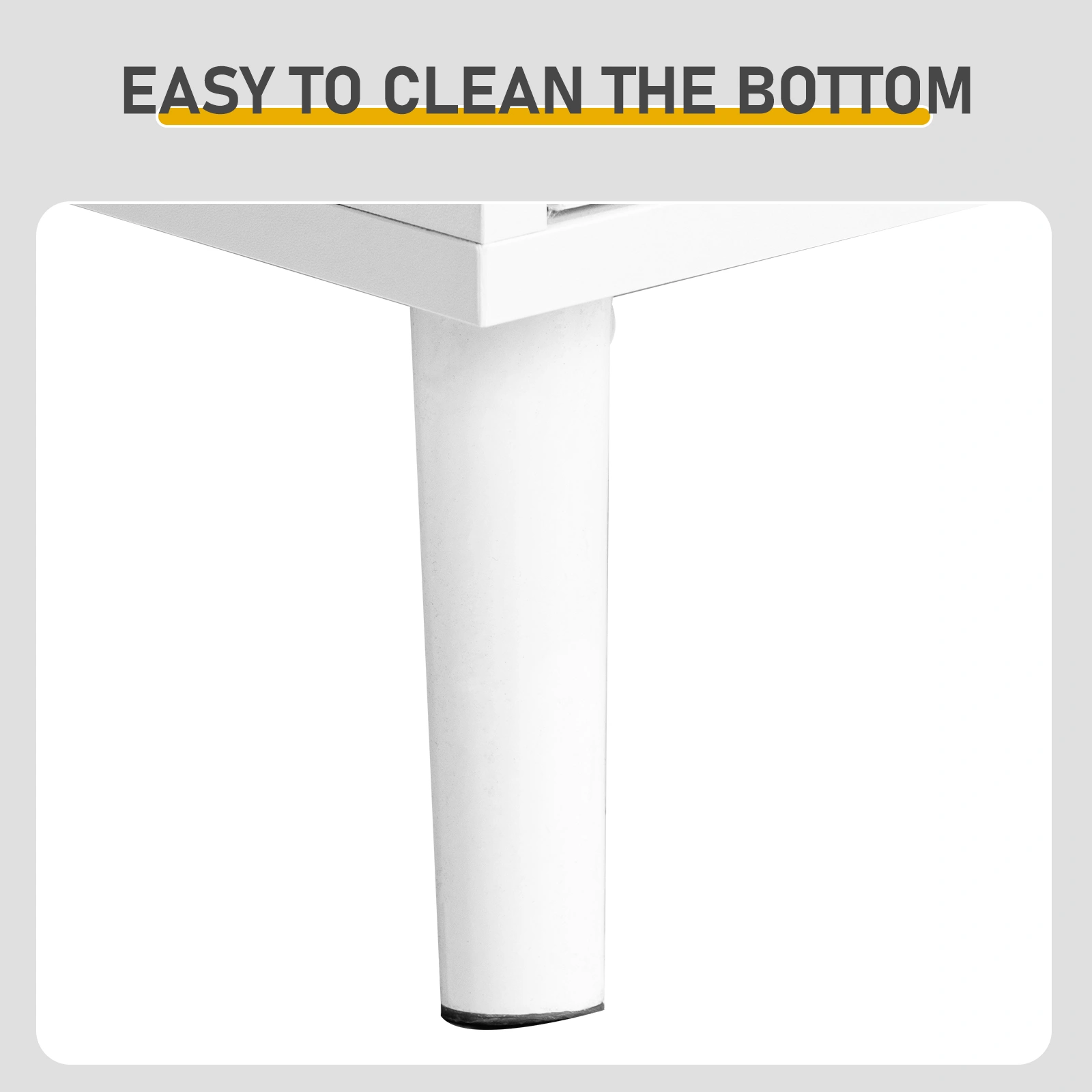 Two-door, polycarbonate sheet shoe cabinet with four internal layers, USB LED strip, and 24 adjustable buttons. Made of particleboard and polycarbonate sheet. Dimensions: 68*40*83.5 cm. White view 7