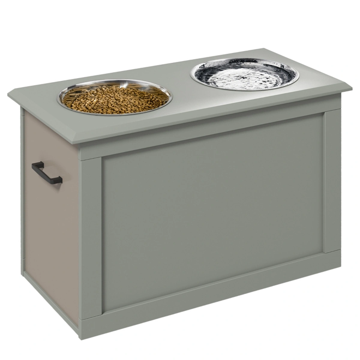 **Pet Dog Bowl Feeding Station with Storage** - removed platform notes, kept core product identity view 5