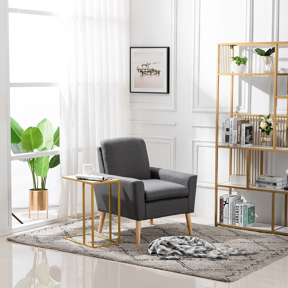 Marble Simple C-Side Table [30x48x61cm] White view 9