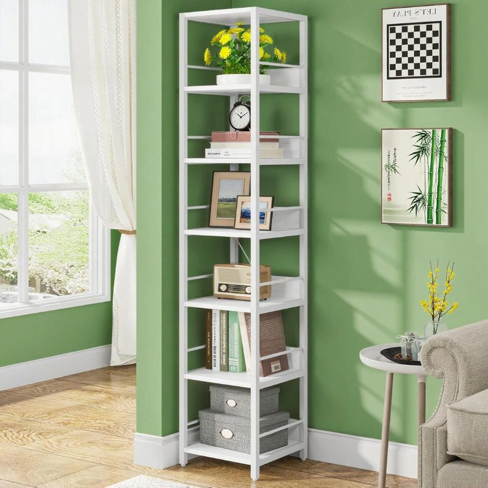 Bookshelf Storage Cabinet, Multi-Tier Open Shelf Organizer Unit for Home Office Living Room