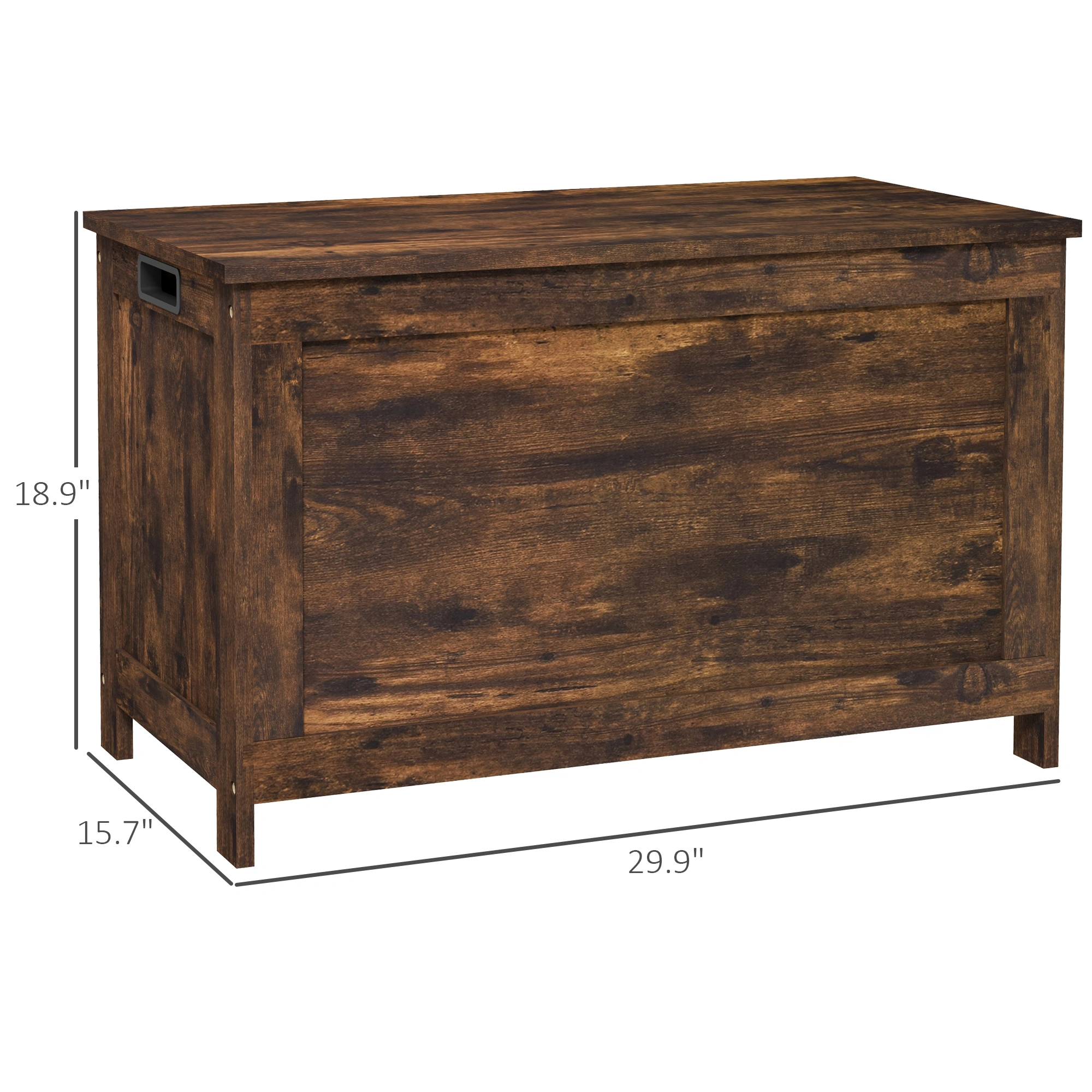 Upholstered Storage Bench with Cushioned Seat, Shoe Organizer Bench for Entryway Bedroom Living Room view 2