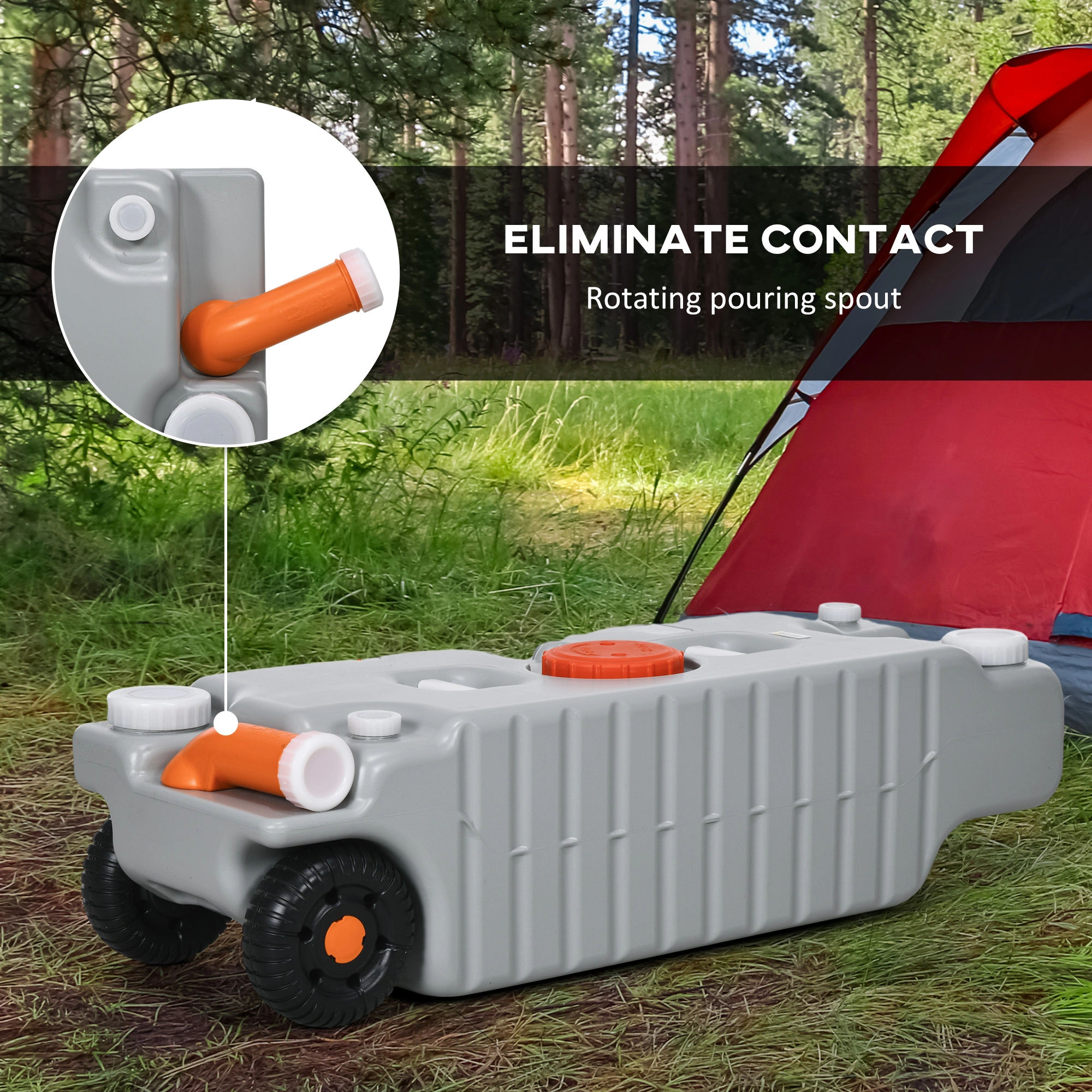 Portable RV Water Tank - 5 Gallon Fresh Water Container with Spigot for Camping & Travel