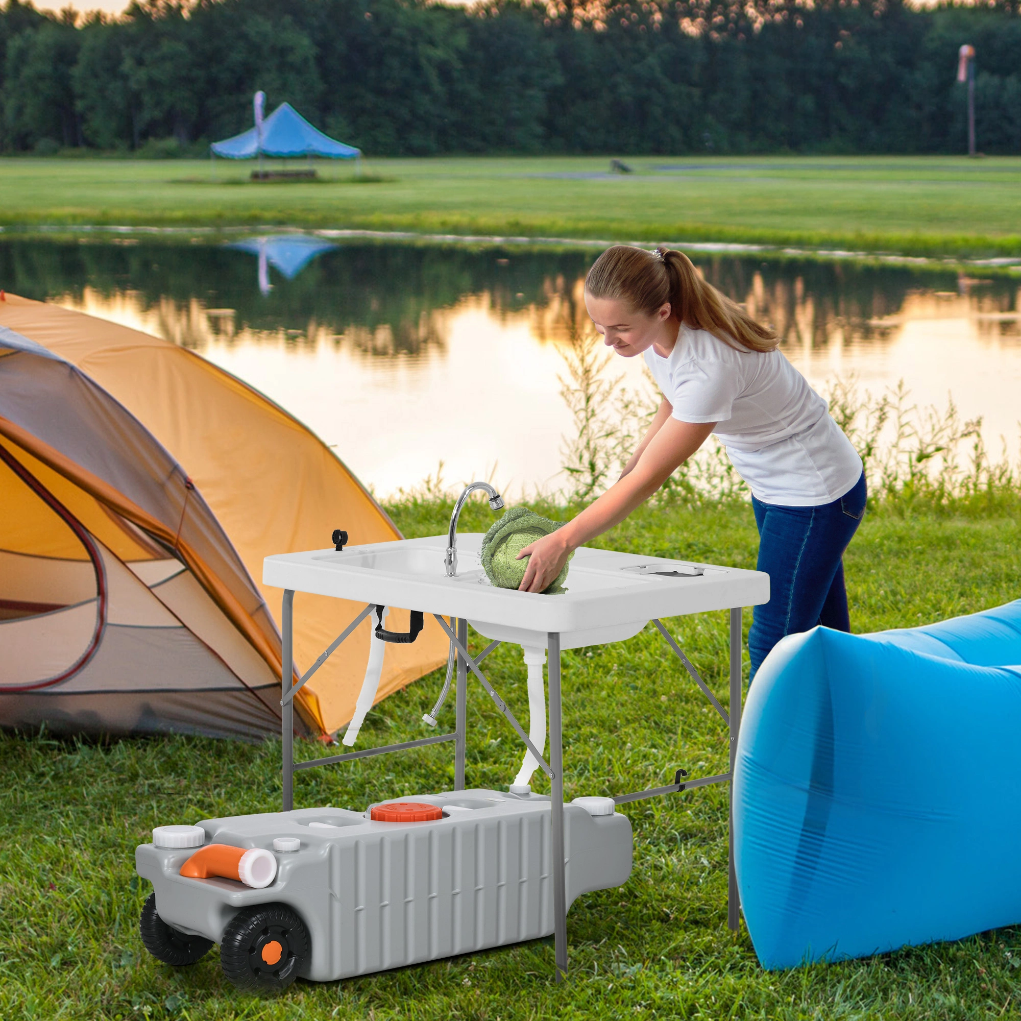 Portable RV Water Tank - 5 Gallon Fresh Water Container with Spigot for Camping & Travel view 2