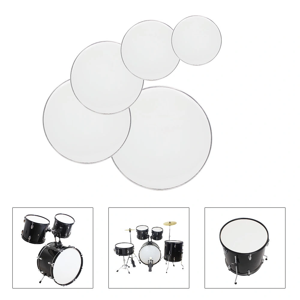 Drum Heads (22", 16", 14", 13", 12") White view 13