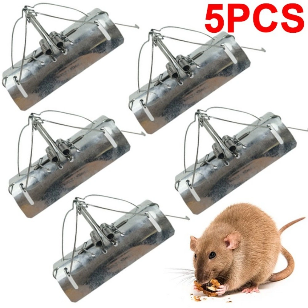 5 Pack Tunnel Mole Traps, Heavy Duty Metal Dual Entry Spring Mole Trap for Garden Yard Lawn Outdoor, Quick Install Effective Pest Control UK view 3