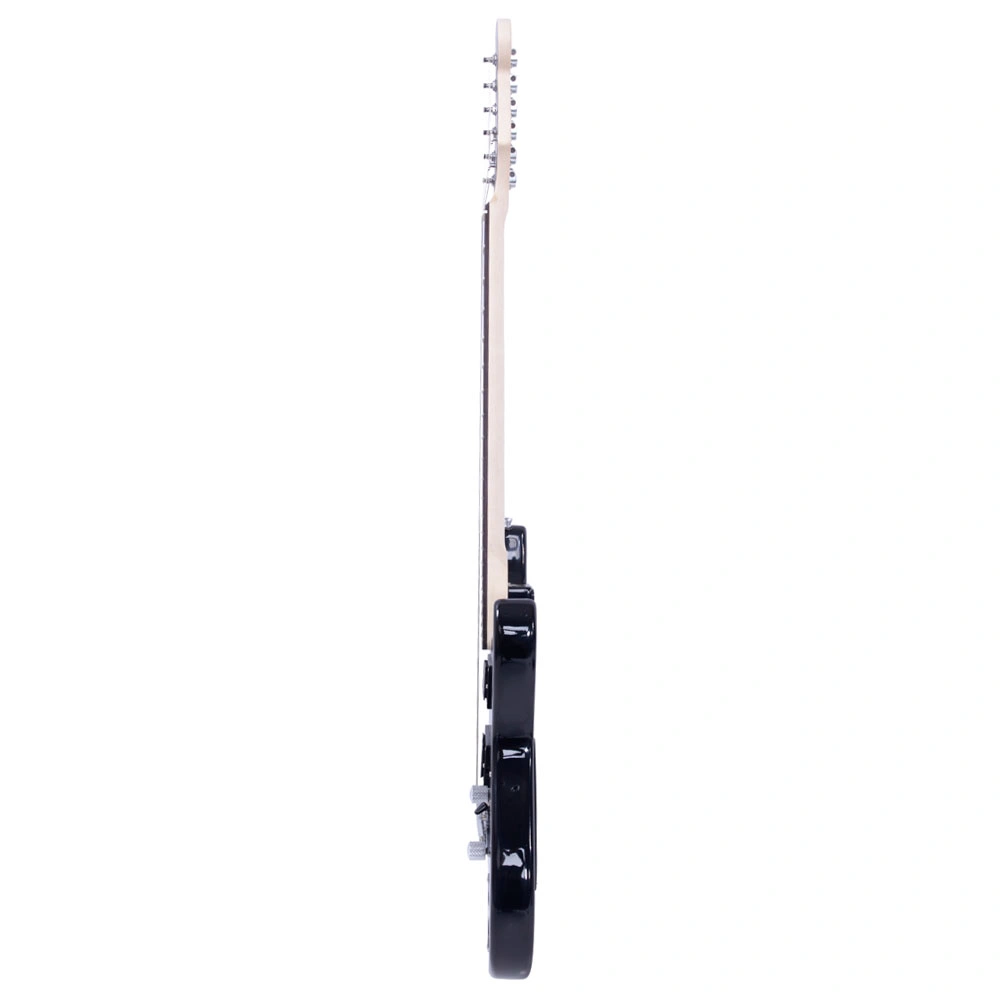 Lightning Style Electric Guitar with Power Cord/Strap/Bag/Plectrums Black & Dark Blue view 3