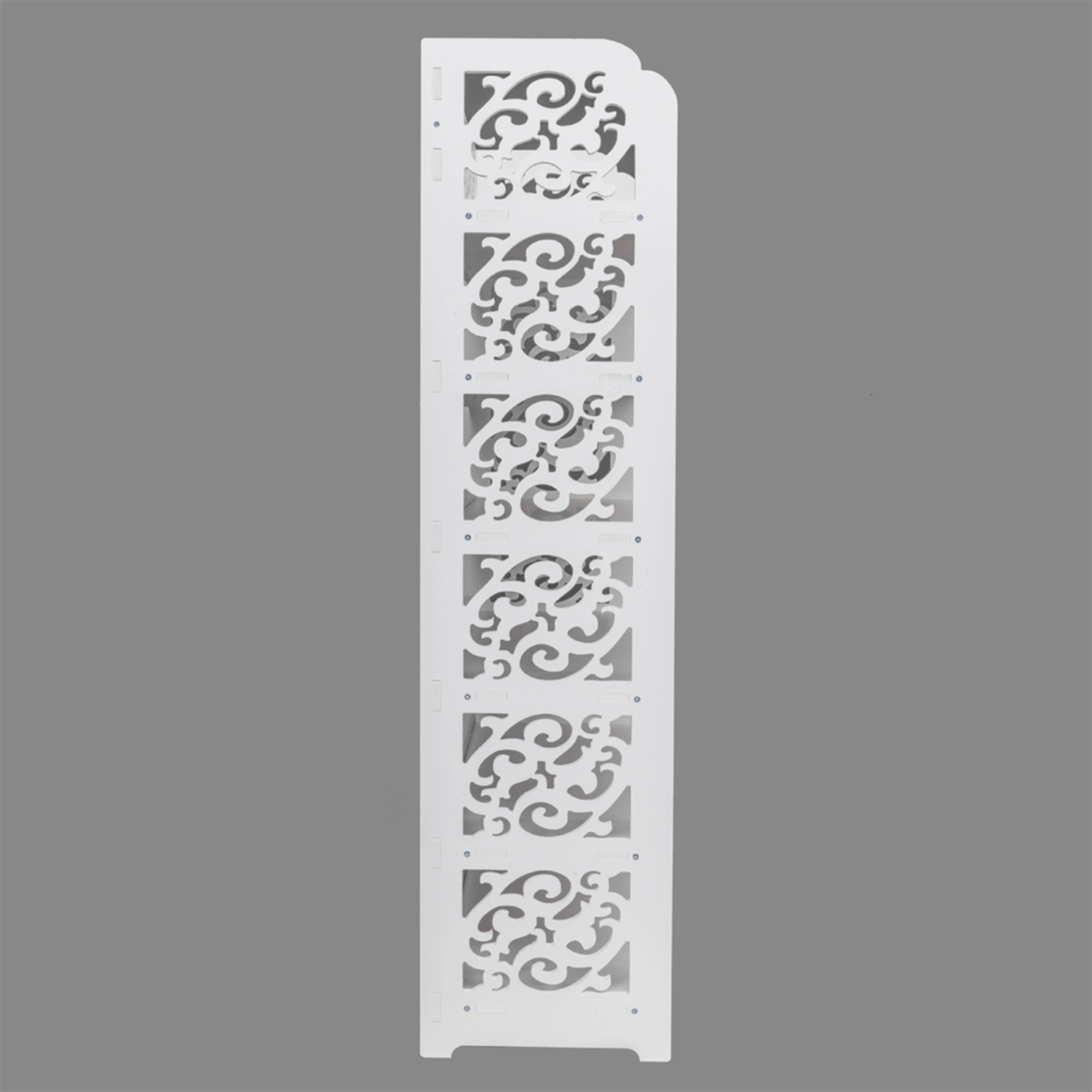 Wood-plastic Board Six Tiers Carved Shoe Rack White B view 3