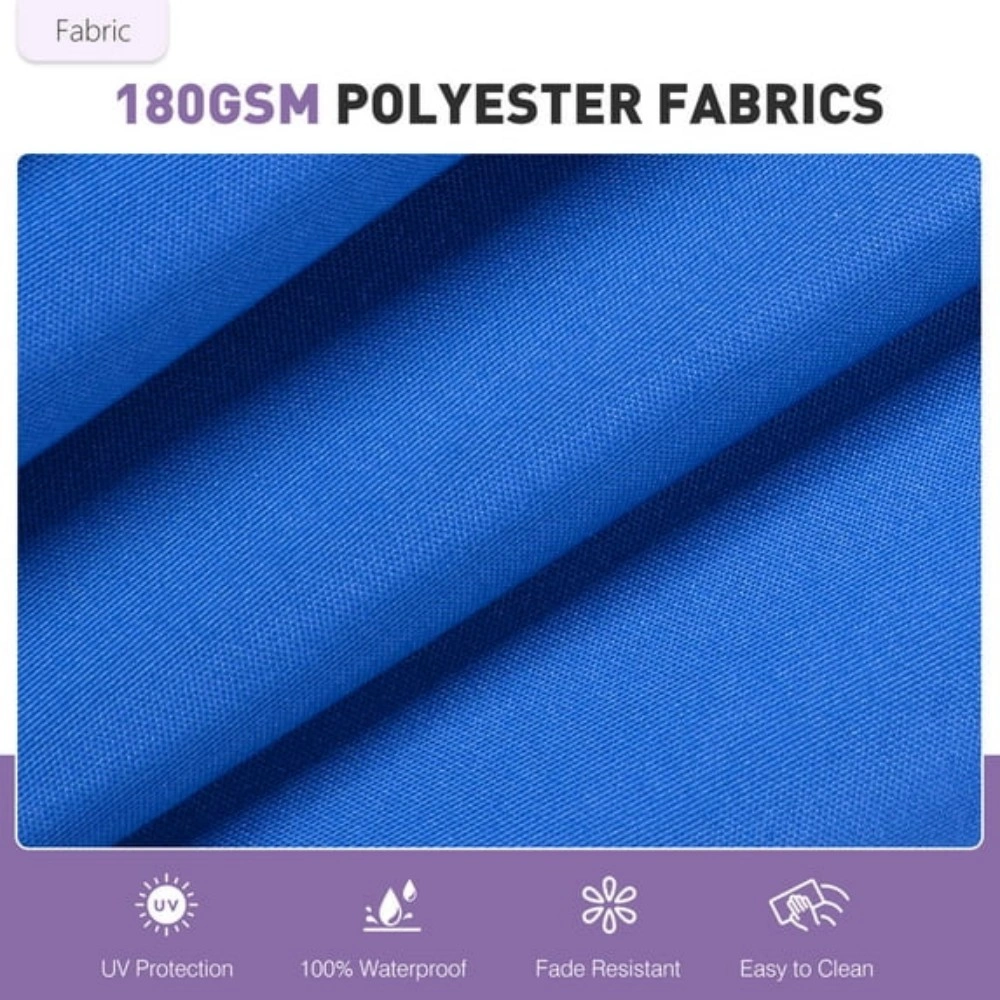 9FT Outdoor Patio Umbrella Market Table Polyester Fabric Canopy Iron Frame 8 Ribs UV Protection Waterproof view 4