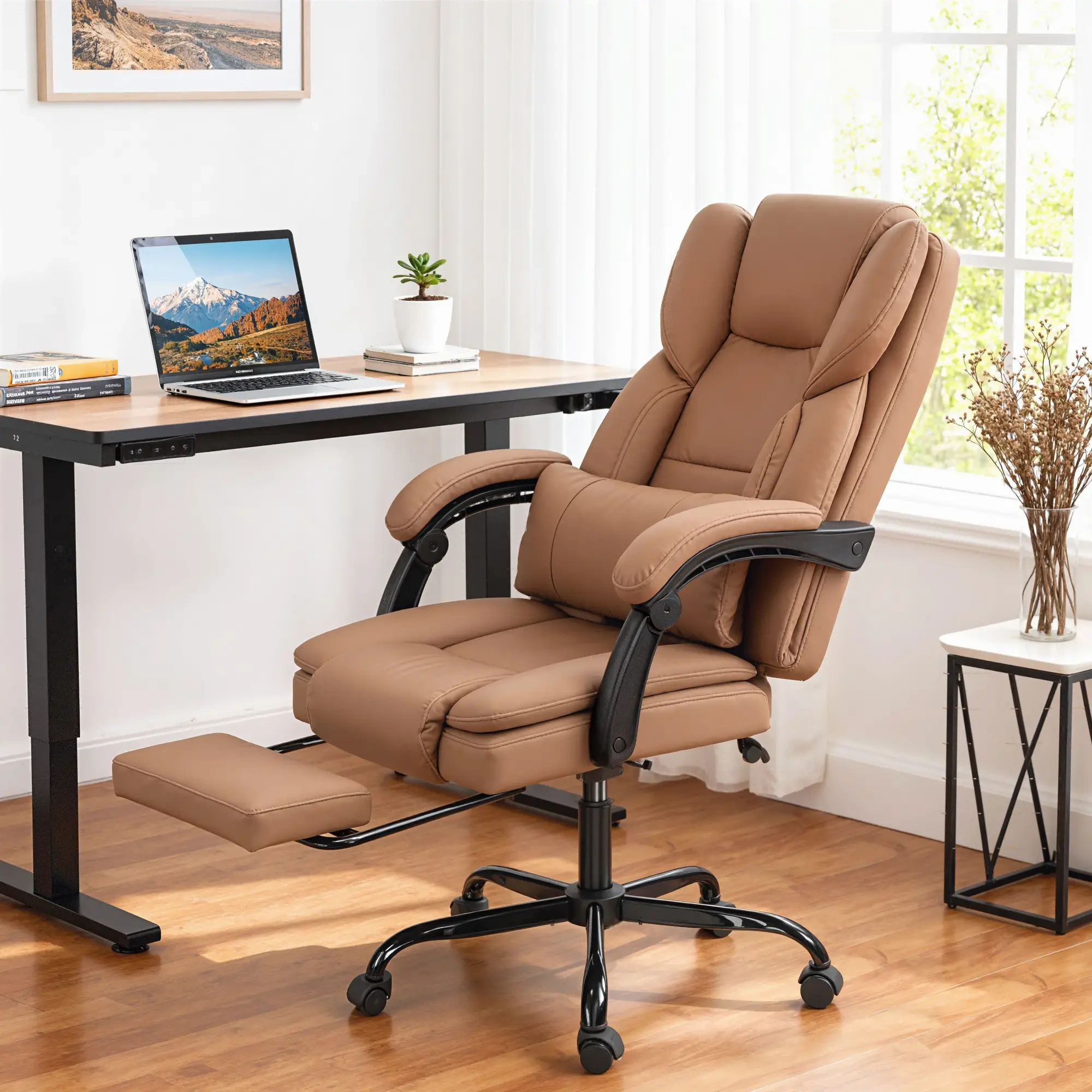 Ergonomic Massage Office Chair with Lumbar Support, High Back Swivel Desk Chair view 9