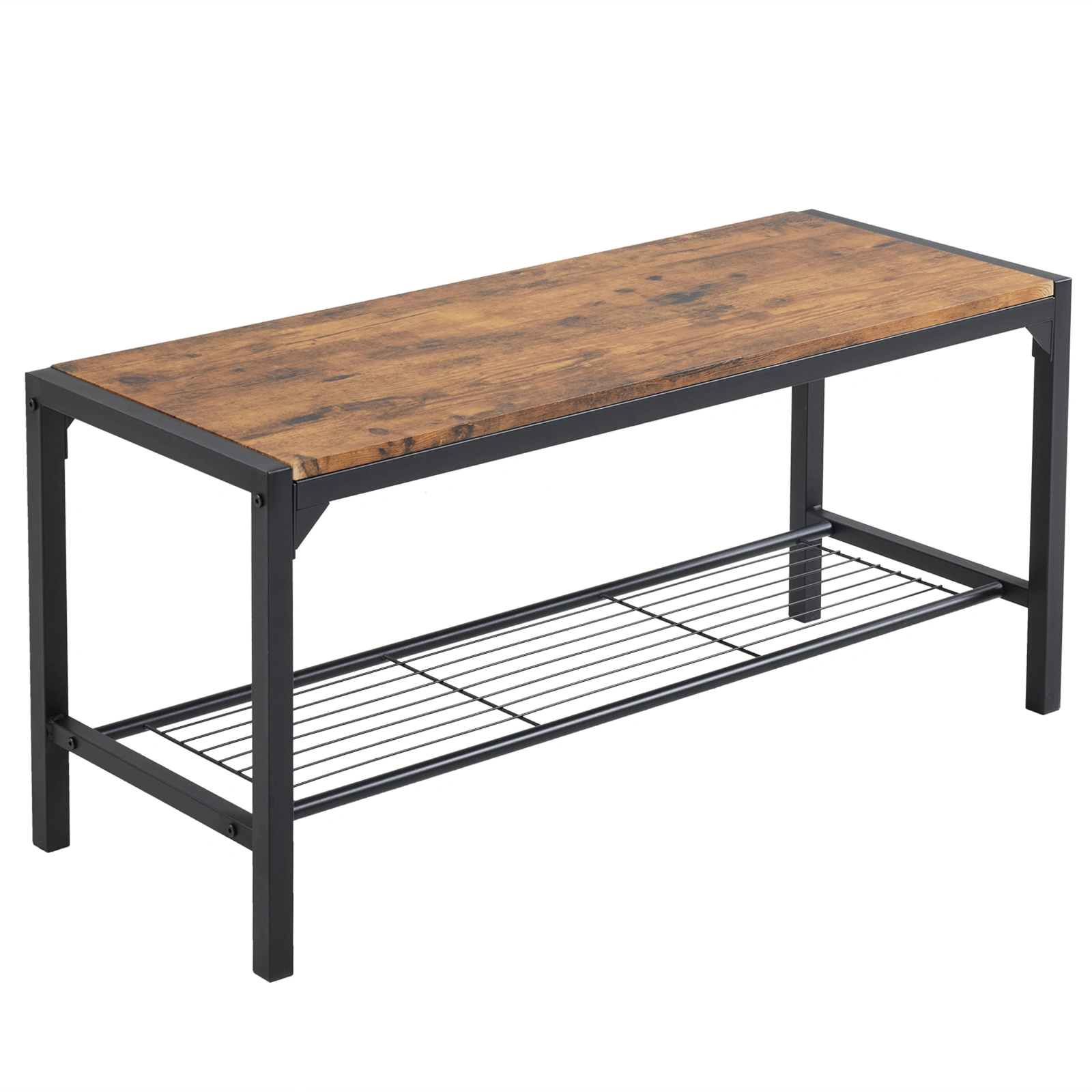 Dining Table Set for 4, Kitchen Table with 2 Chairs and a Bench, 4 Piece Kitchen Table Set for Small Space, Home Kitchen Bar Pub Apartment, Rustic Brown view 11