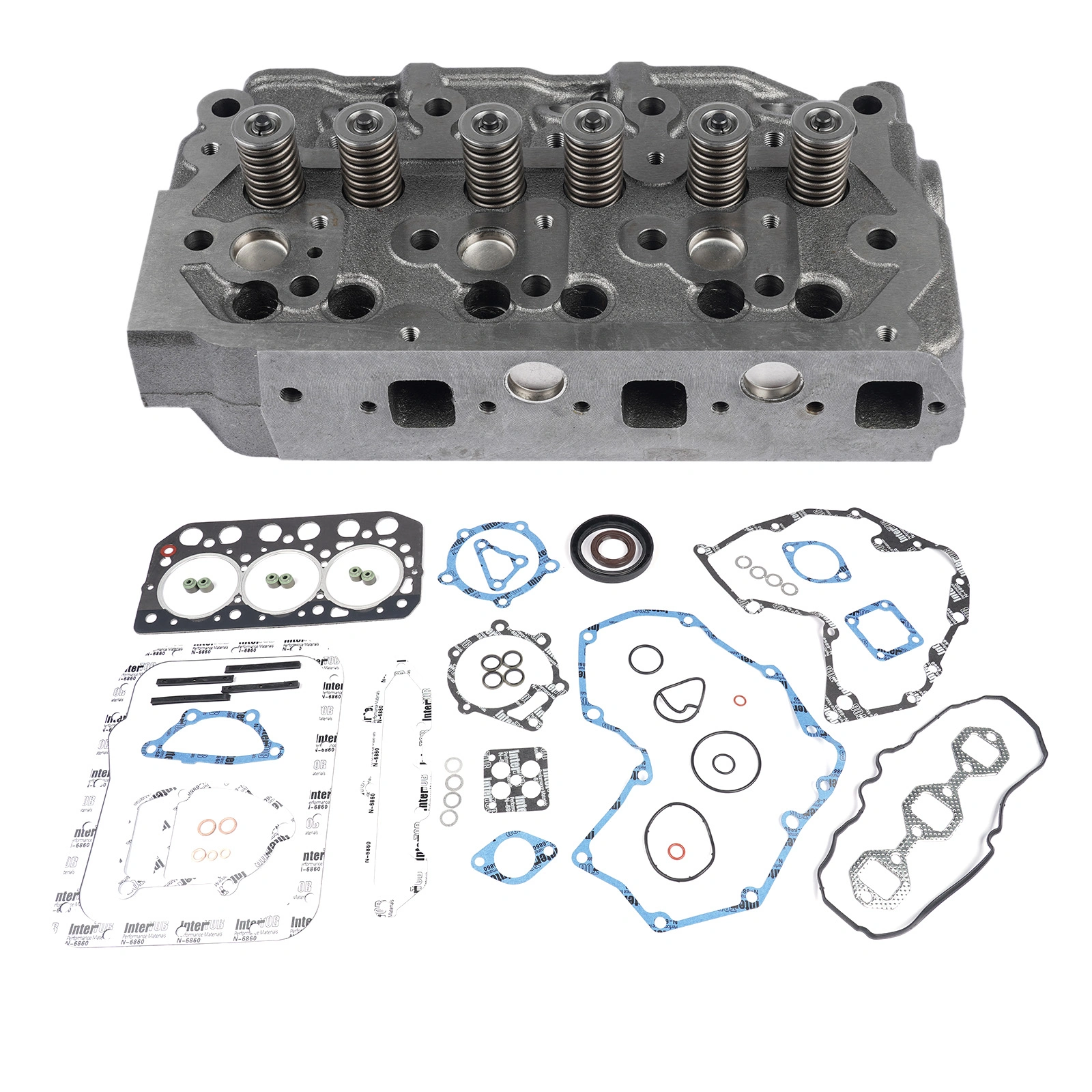 Cylinder Head Assy & Gasket Set for Mitsubishi S3L CAT EC25 Caterpillar 303SR view 5
