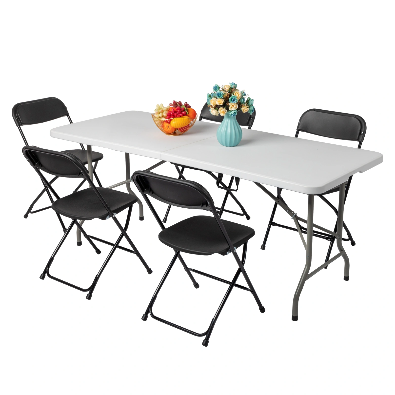 6FT Outdoor Courtyard Foldable Long Table view 51
