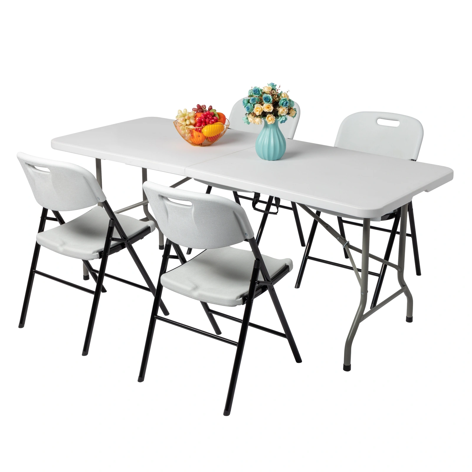 6FT Outdoor Courtyard Foldable Long Table view 52
