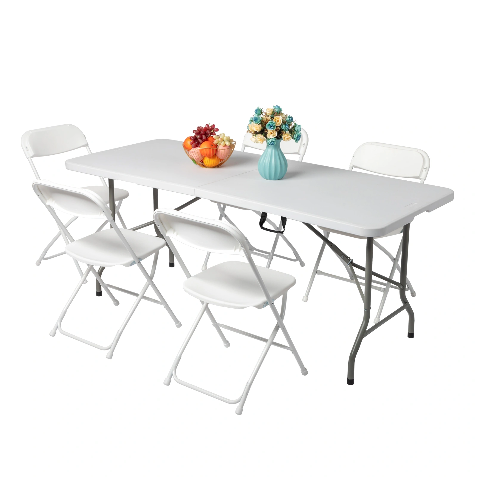 6FT Outdoor Courtyard Foldable Long Table view 53