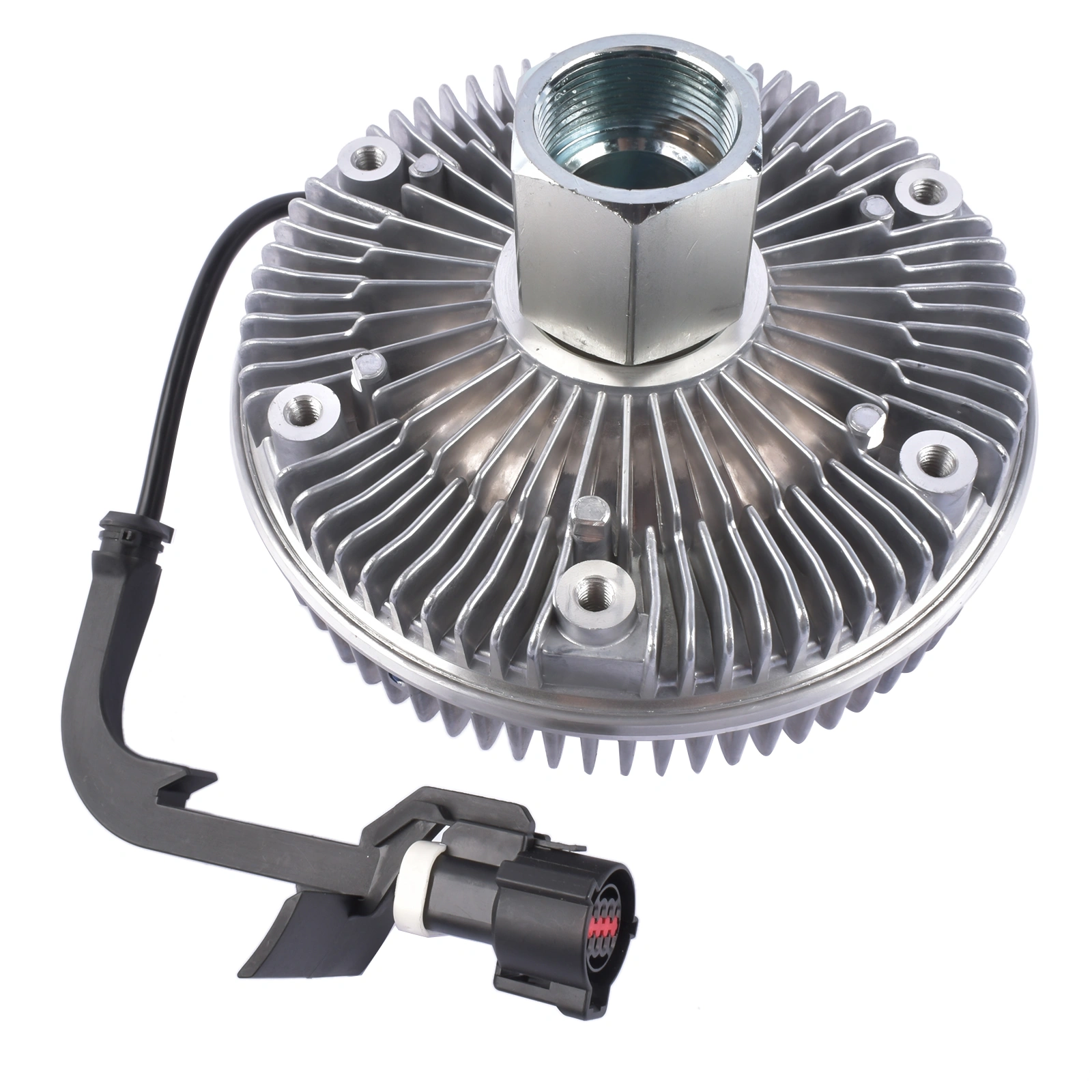 Fan Clutch 4C3Z-8A616-AA 4C3Z8A616AA for 2003-2010 Ford 6.0L V8 Powerstroke Diesel Engine view 4