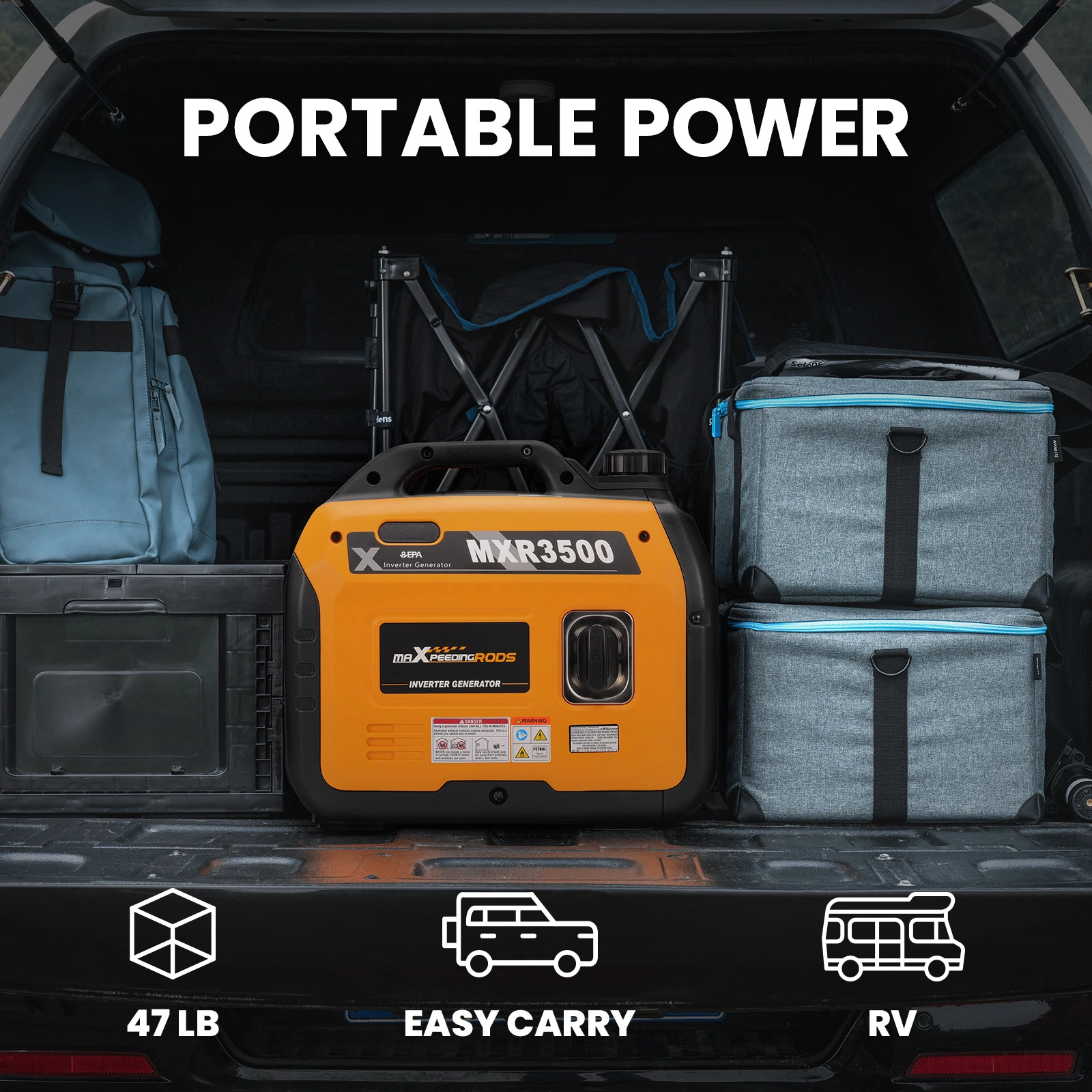 3.5KW Super Quiet Compact Portable Suitcase Inverter Generator Lightweight view 4