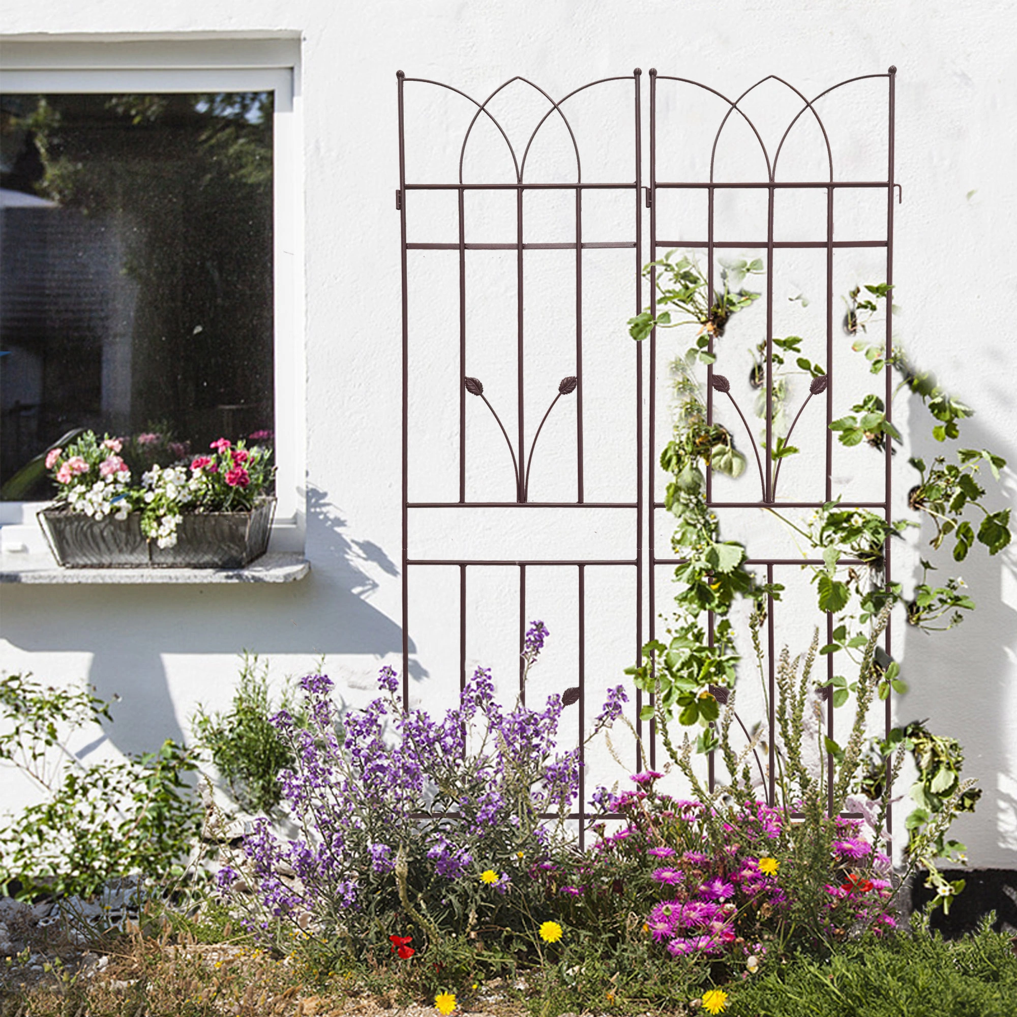 4 Pack Metal Garden Trellis 71" x view 14