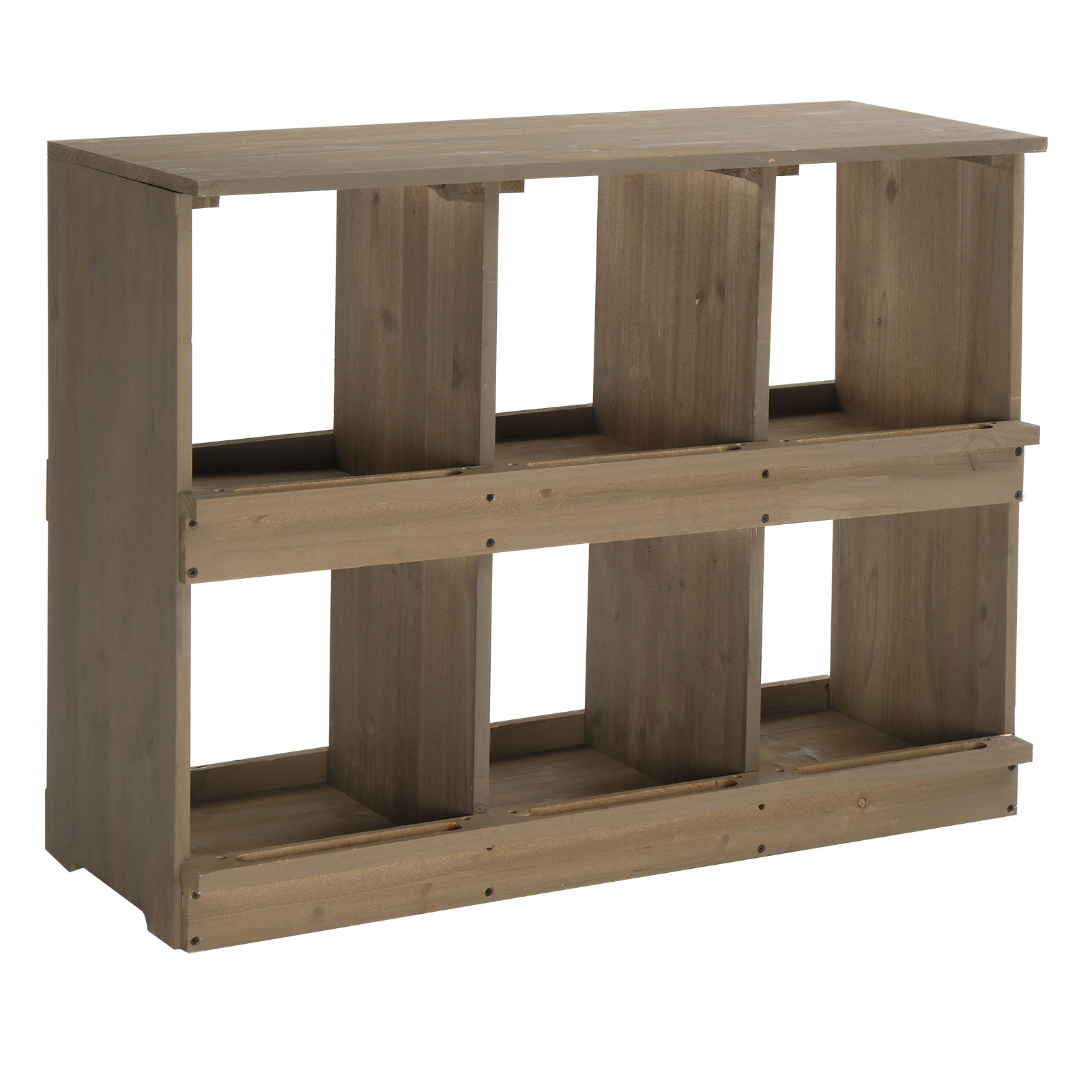 Nesting Boxes for Chickens, Wooden Chicken Nesting Box, Laying Eggs Nest Box for Chickens Hens Ducks, Gray, 6 Compartments view 11