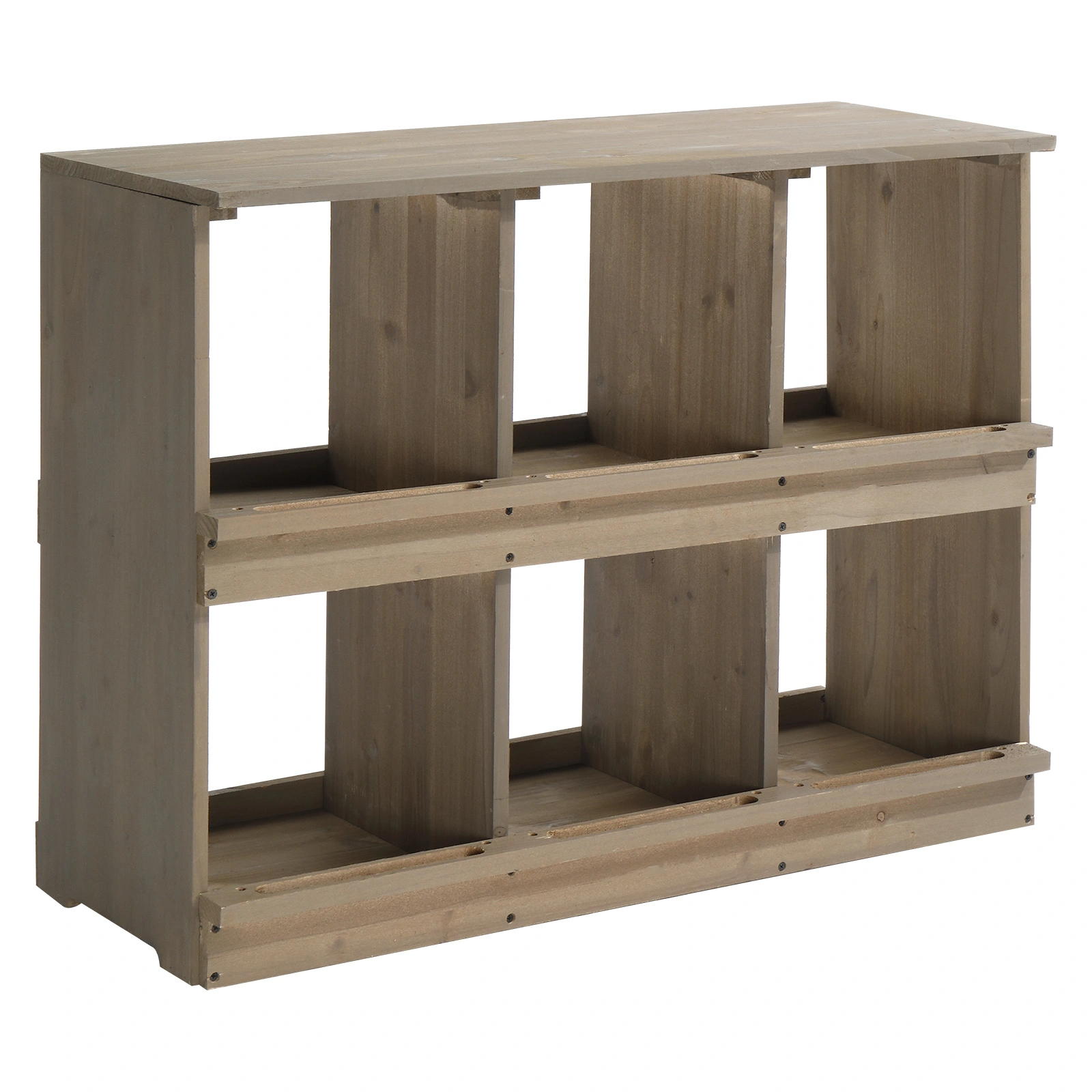 Nesting Boxes for Chickens, Wooden Chicken Nesting Box, Laying Eggs Nest Box for Chickens Hens Ducks, Gray, 6 Compartments view 12