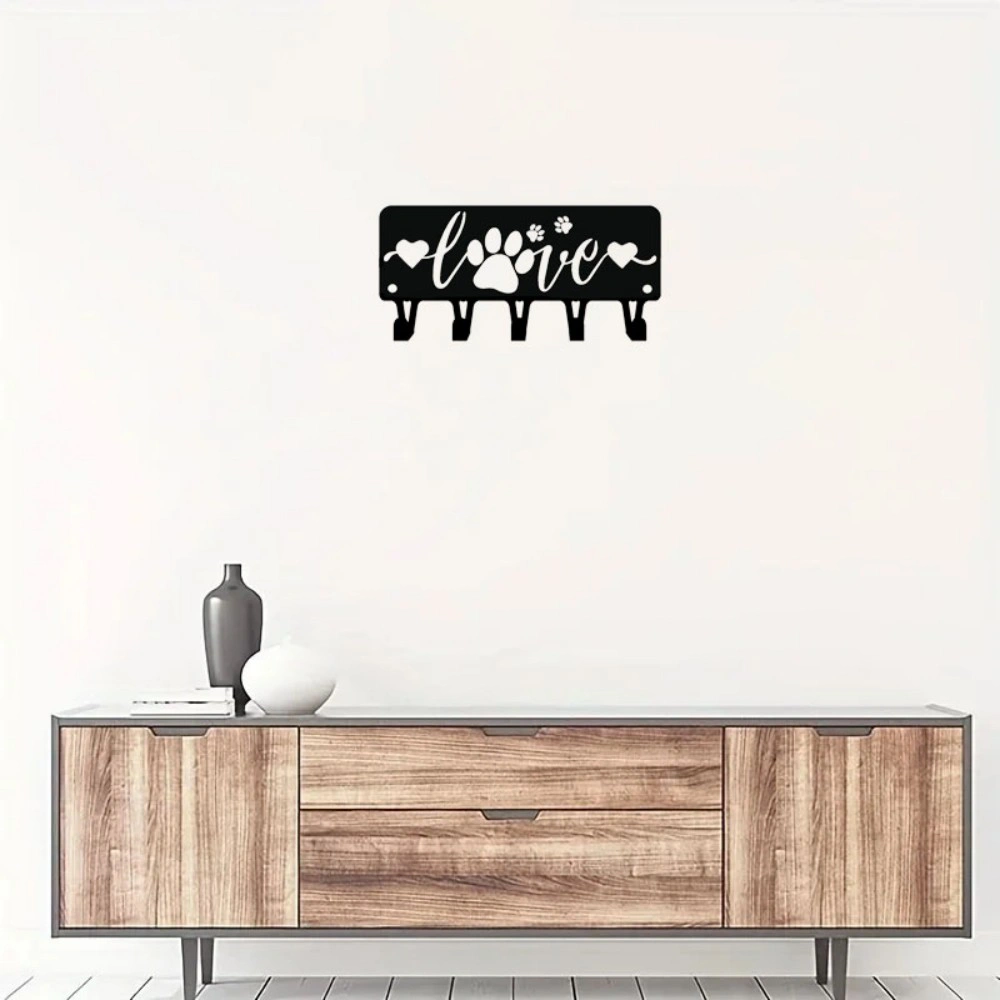 CIFbuy Adorable Dog Key Rack Metal Wall Mounted Storage Hook Organizer Entryway Decor view 3