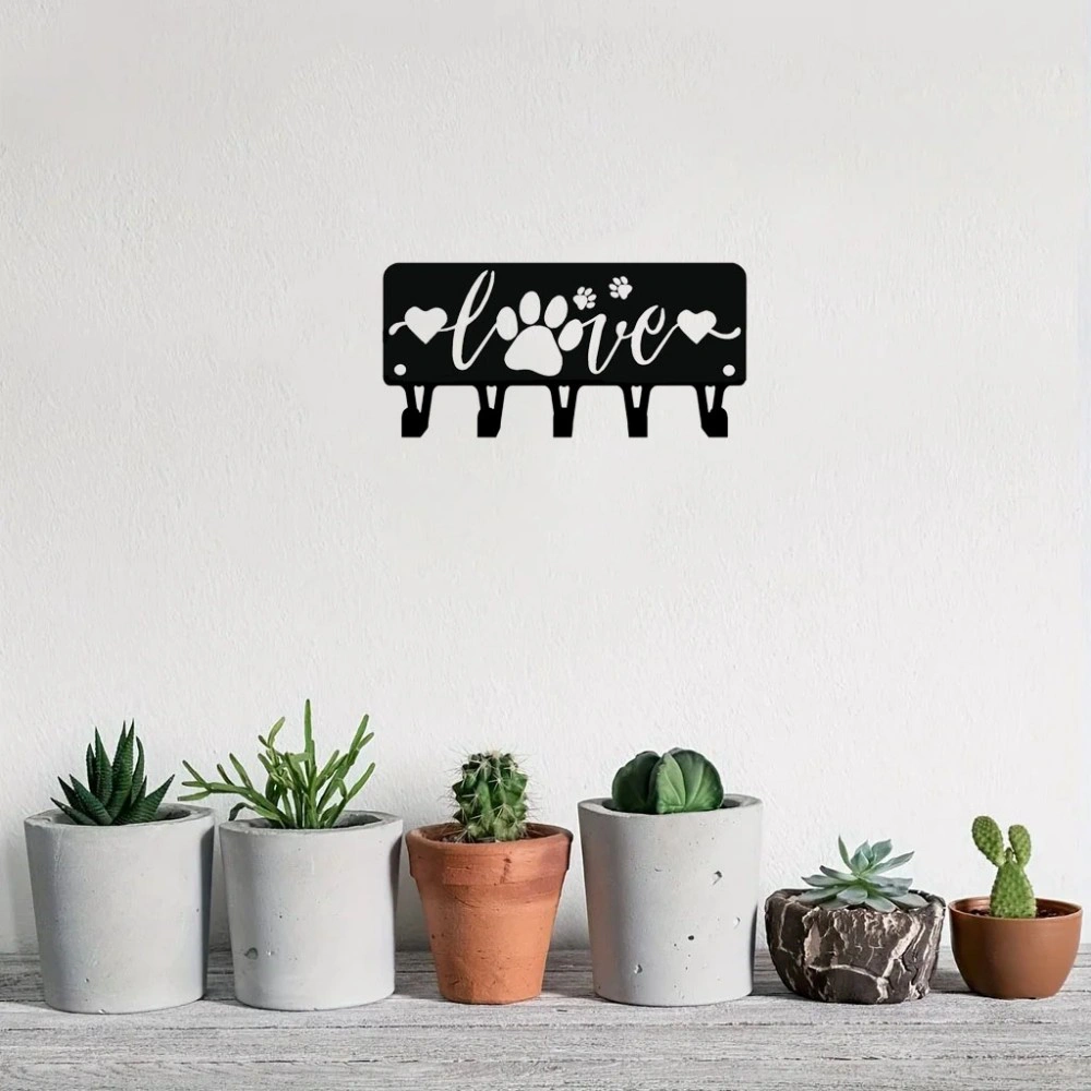 CIFbuy Adorable Dog Key Rack Metal Wall Mounted Storage Hook Organizer Entryway Decor view 5