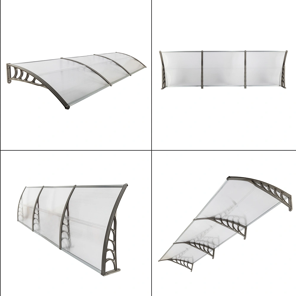 HT-300 x 100 Household Application Door & Window Rain Cover Eaves Transparent Board & Gray Holder view 10
