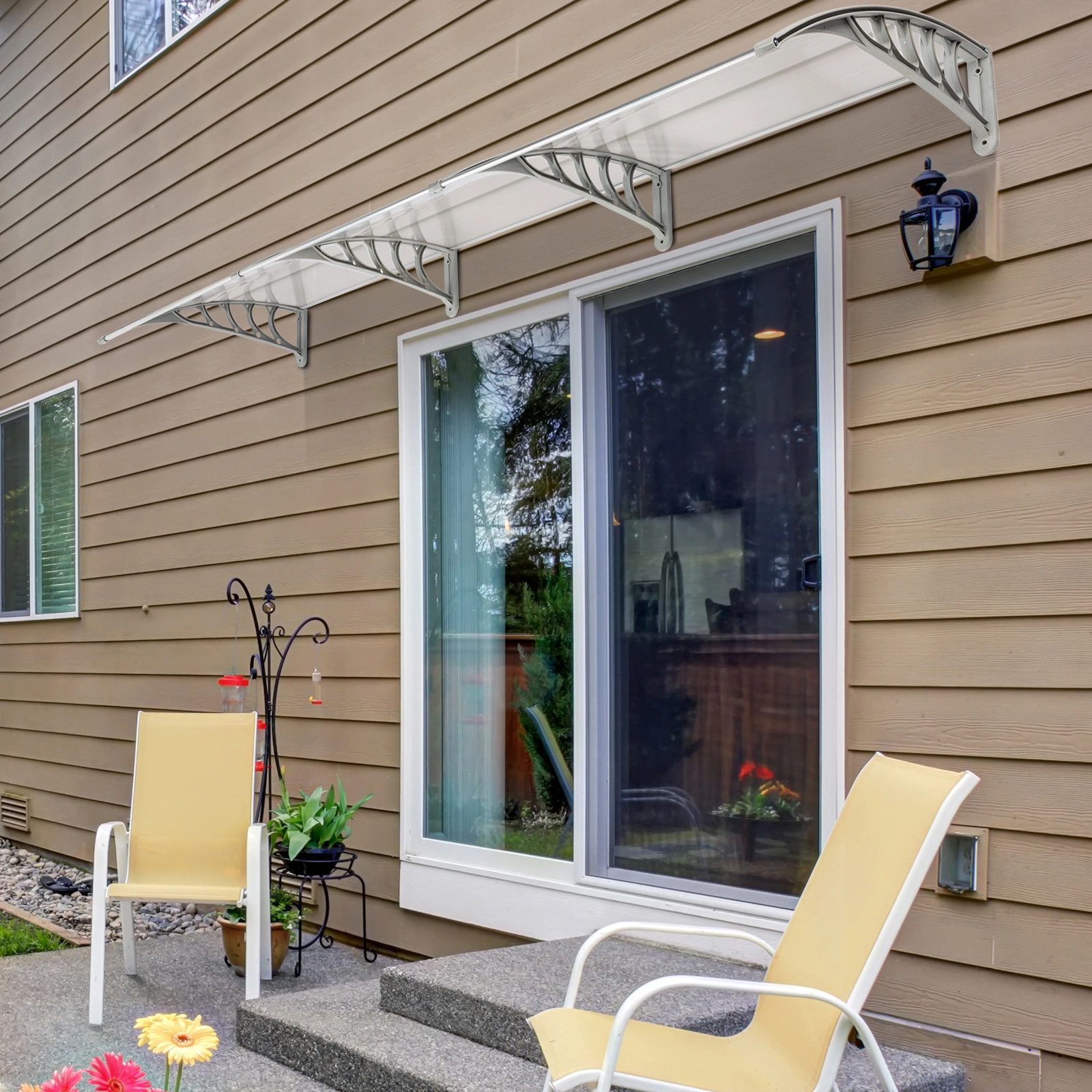 HT-300 x 100 Household Application Door & Window Rain Cover Eaves Transparent Board & Gray Holder view 30