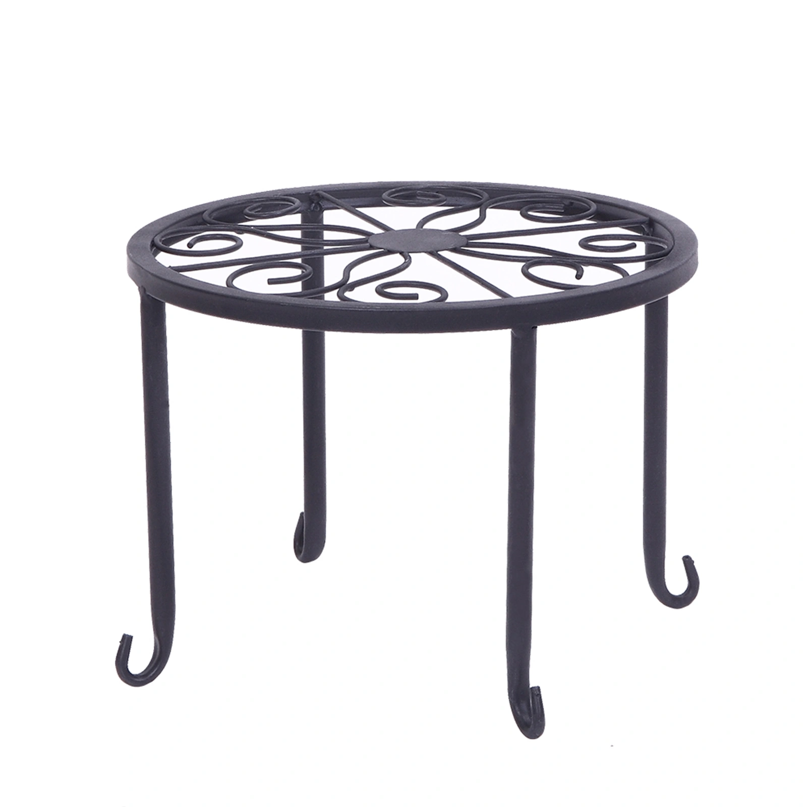 4 Plant Shelves with 4-1 Round Pattern in Black Baking Paint (Yh-Cj009) view 5