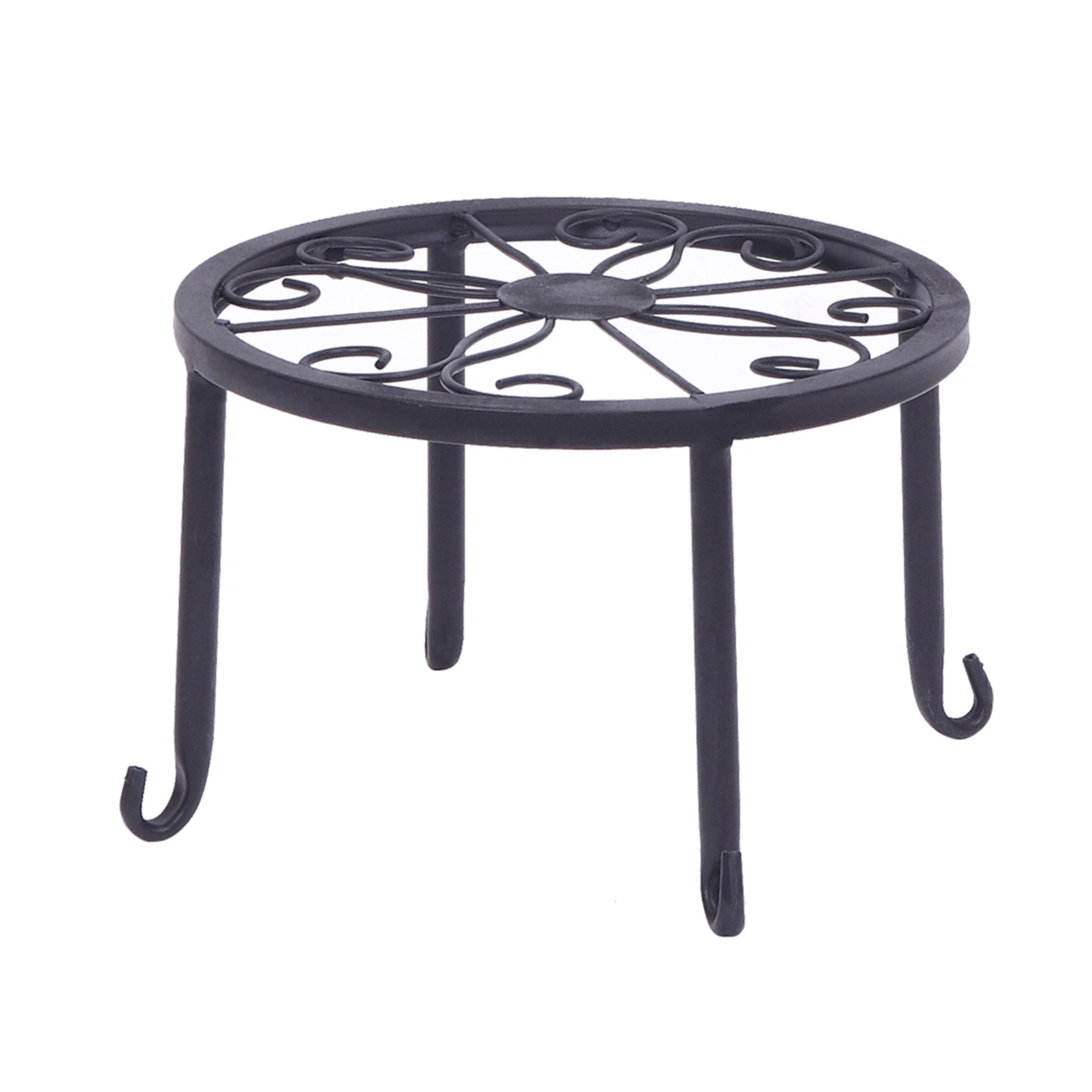 4 Plant Shelves with 4-1 Round Pattern in Black Baking Paint (Yh-Cj009) view 7