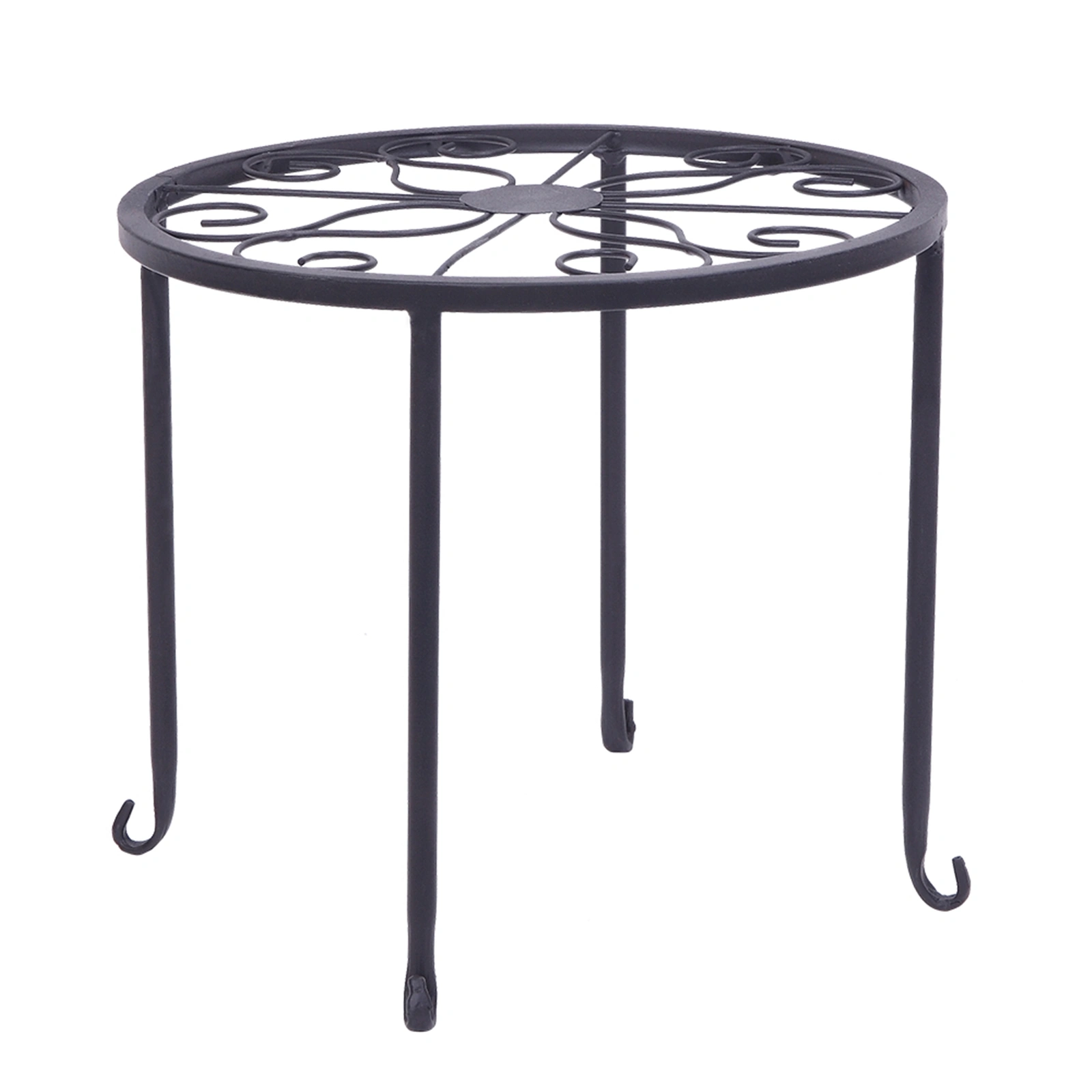 4 Plant Shelves with 4-1 Round Pattern in Black Baking Paint (Yh-Cj009) view 8