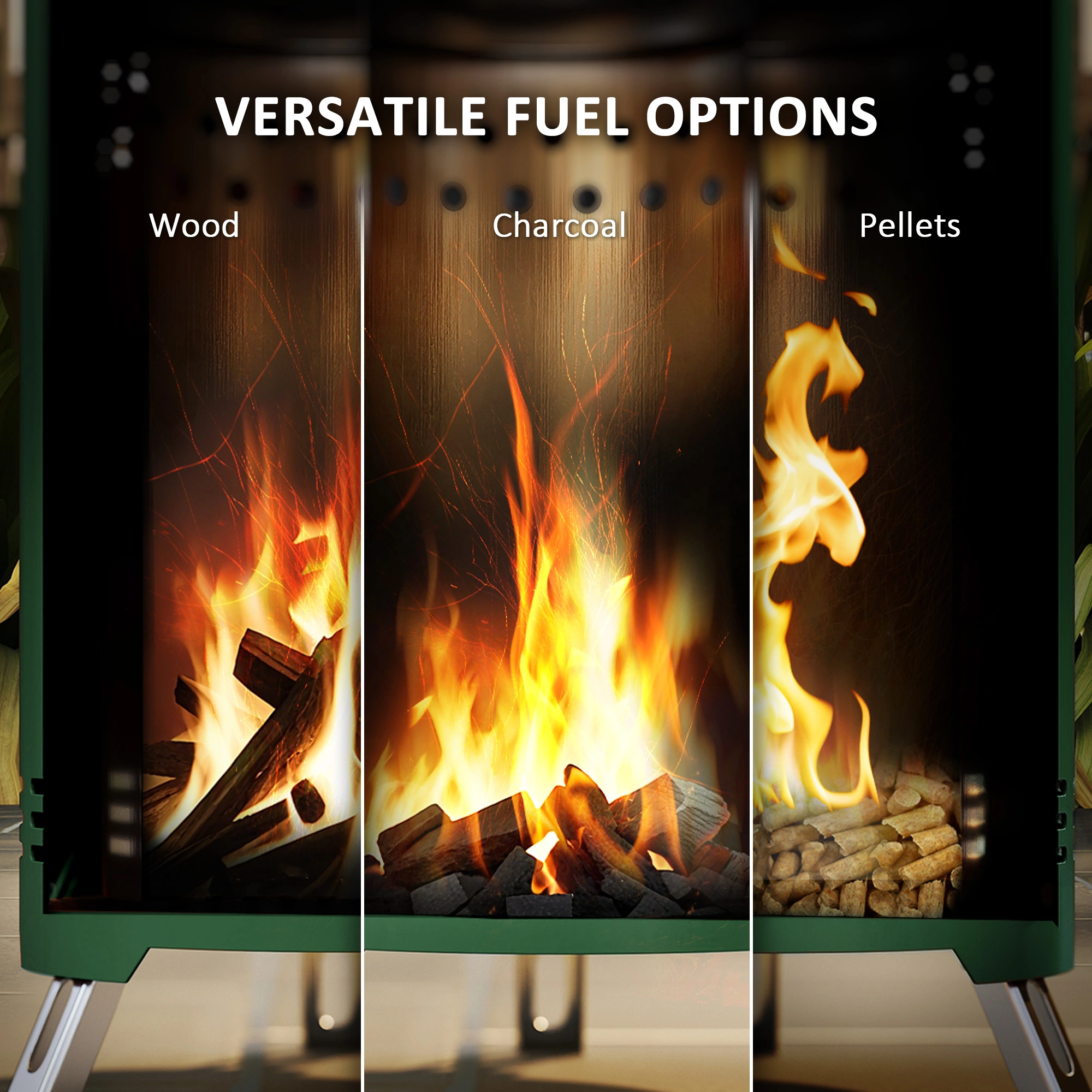 1500W Electric Fireplace Heater with Realistic 3D Flame Effect, Wall Mounted Indoor Heater, Remote Control, 750W/1500W Heat Settings, Overheat Protection view 4