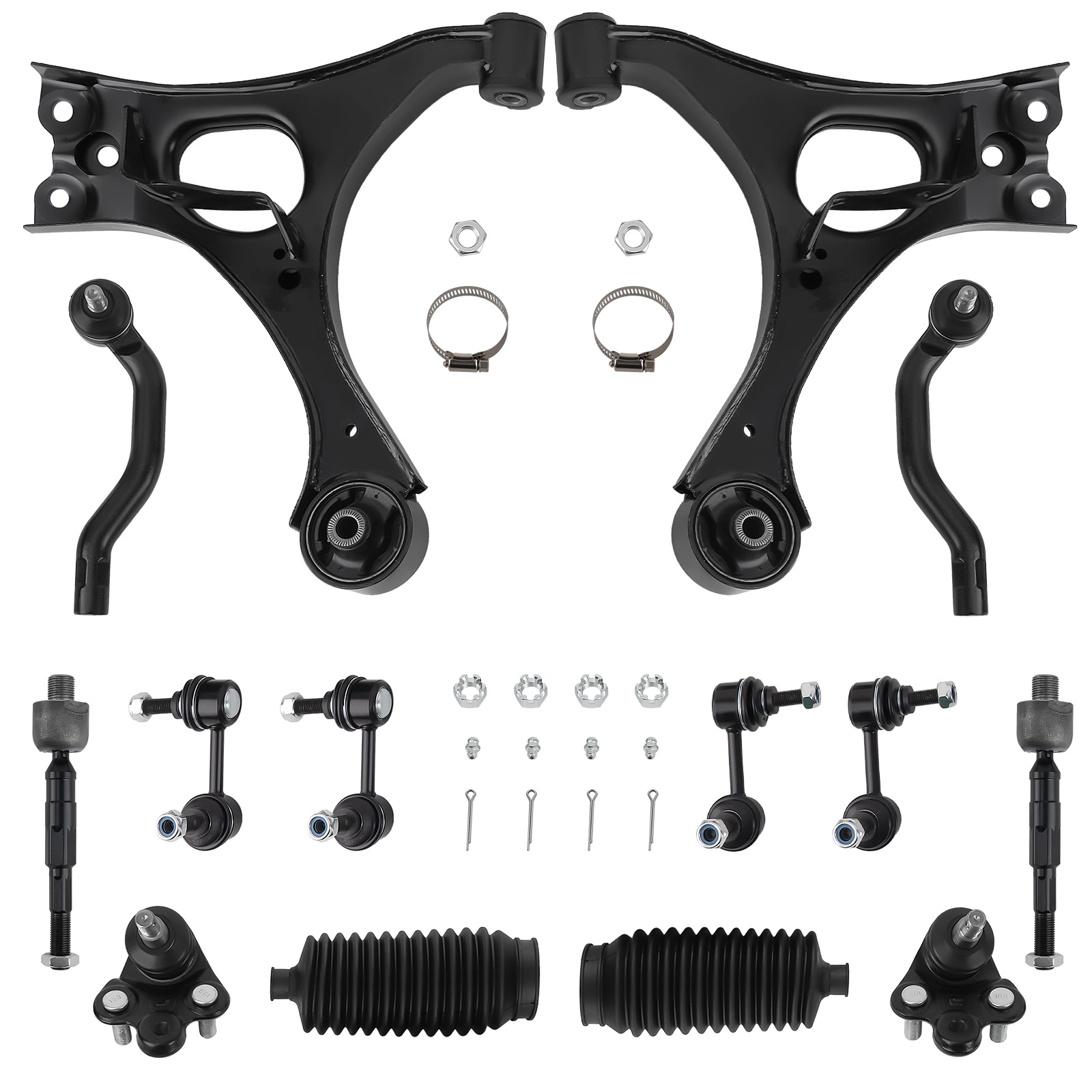 14Pcs Front Lower Control Arms Suspension Kit for Honda Civic 2006-2011 All Non-Si Models | K620382 K620383 K500069 K500070 K80769 K80768 view 2
