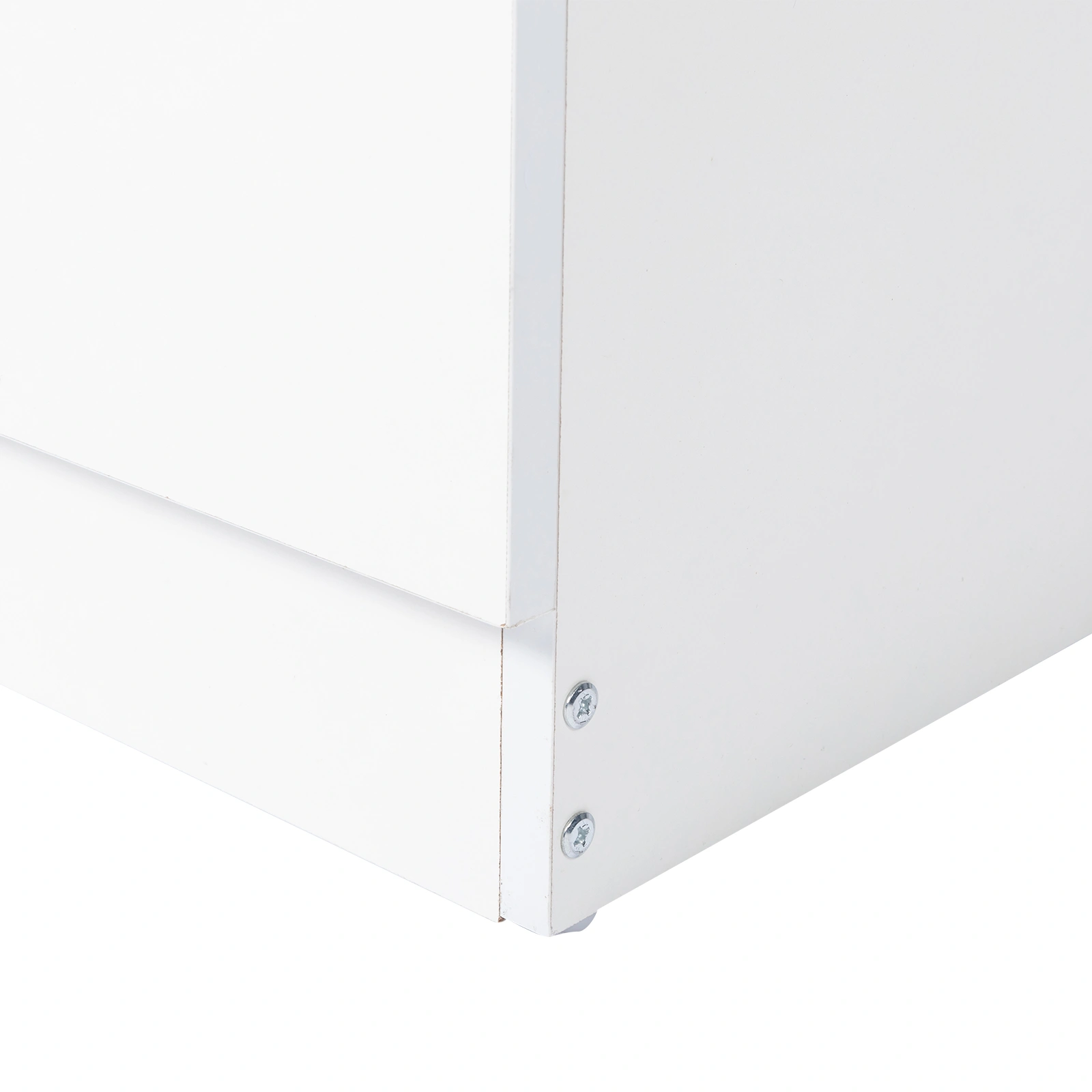 3-Drawer Tall Cabinet Particleboard Bedside Table with Textured Melamine Finish White view 18