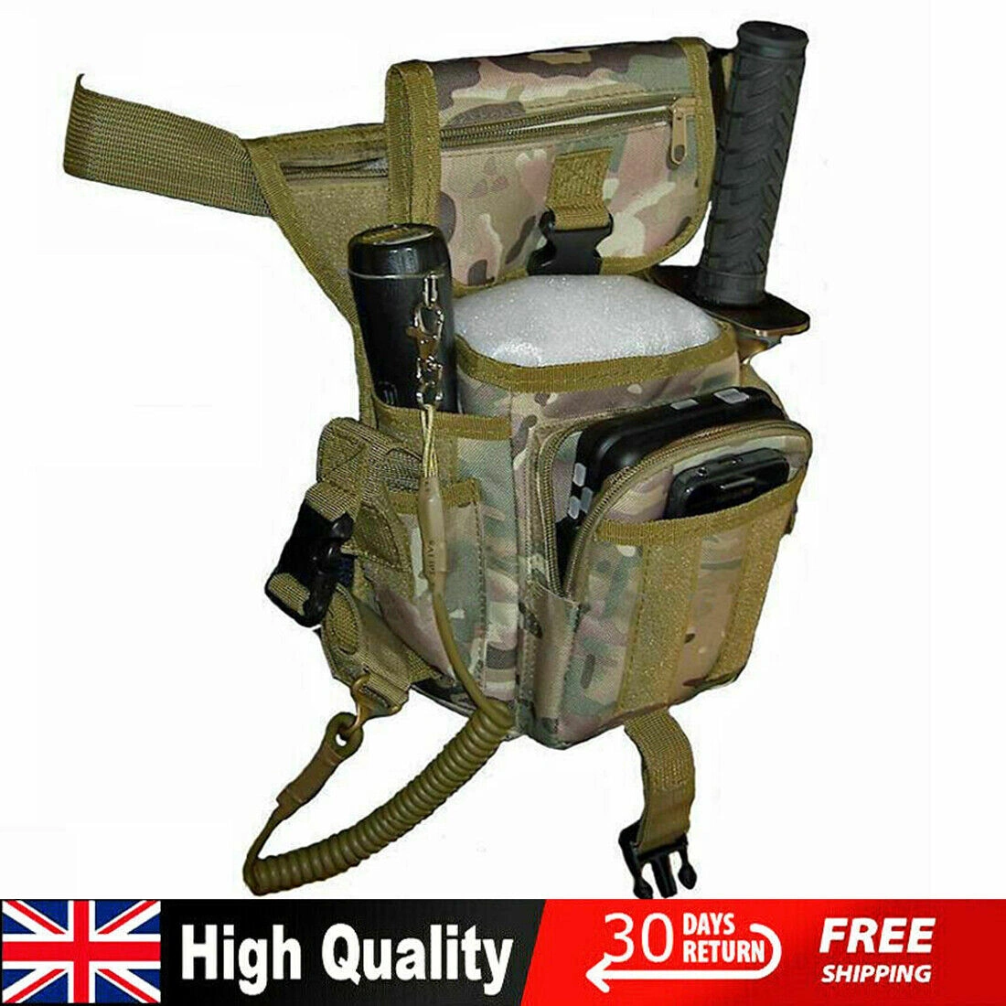 Metal Detecting Detector Accessory Standard Heavy Duty Camo Finds Pouch Bag NEW view 4