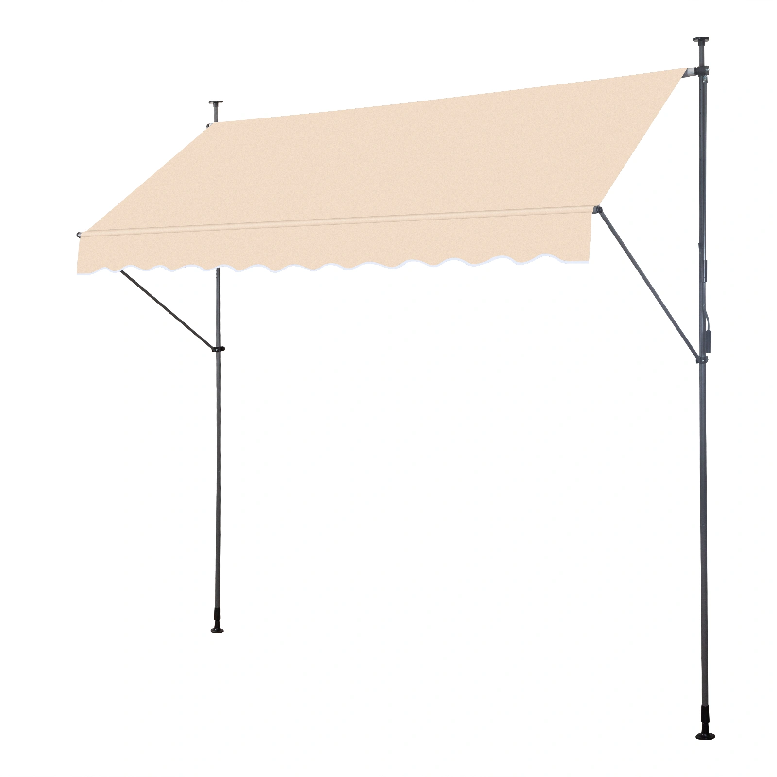 118.1"D x 47.2"W x(78.7 -118.1)"H Retractable Awning Khaki view 13