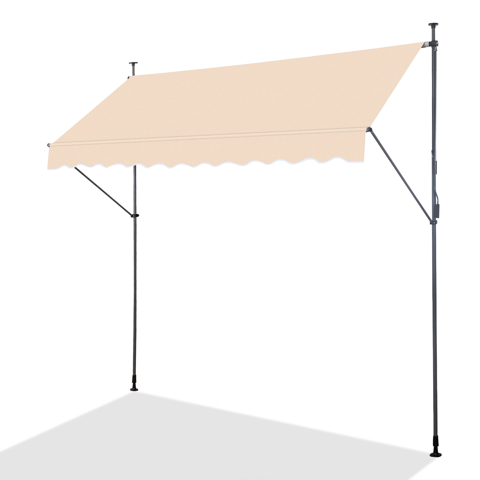 118.1"D x 47.2"W x(78.7 -118.1)"H Retractable Awning Khaki view 14
