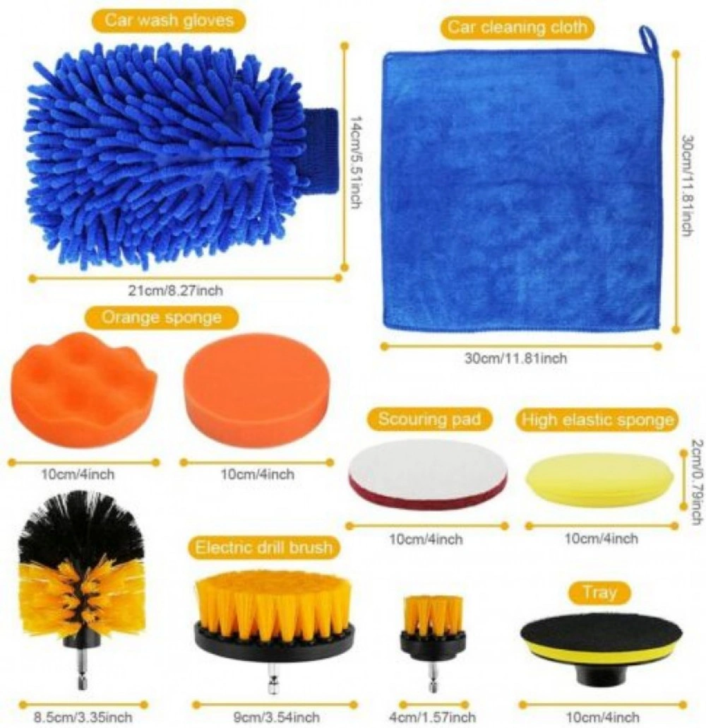 26-Piece Car Cleaning Kit, Auto Interior Exterior Detailing Brush Set with Gloves & Microfiber Towel view 2